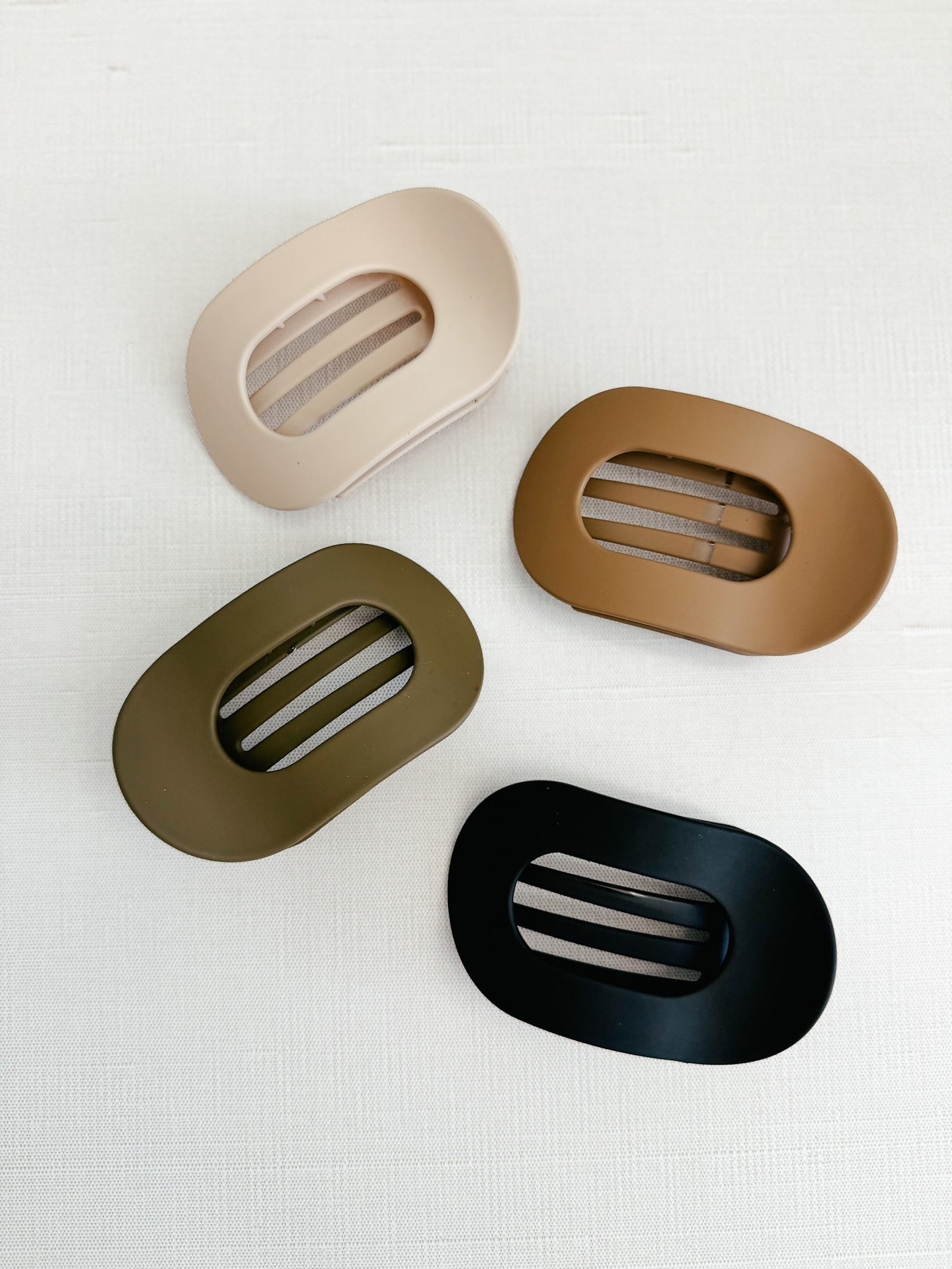 Matte Flat Hair Clips - Neutrals