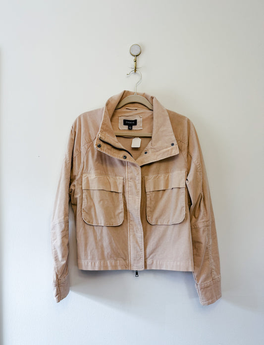 Evereve Corduroy Camp Jacket, Size Large