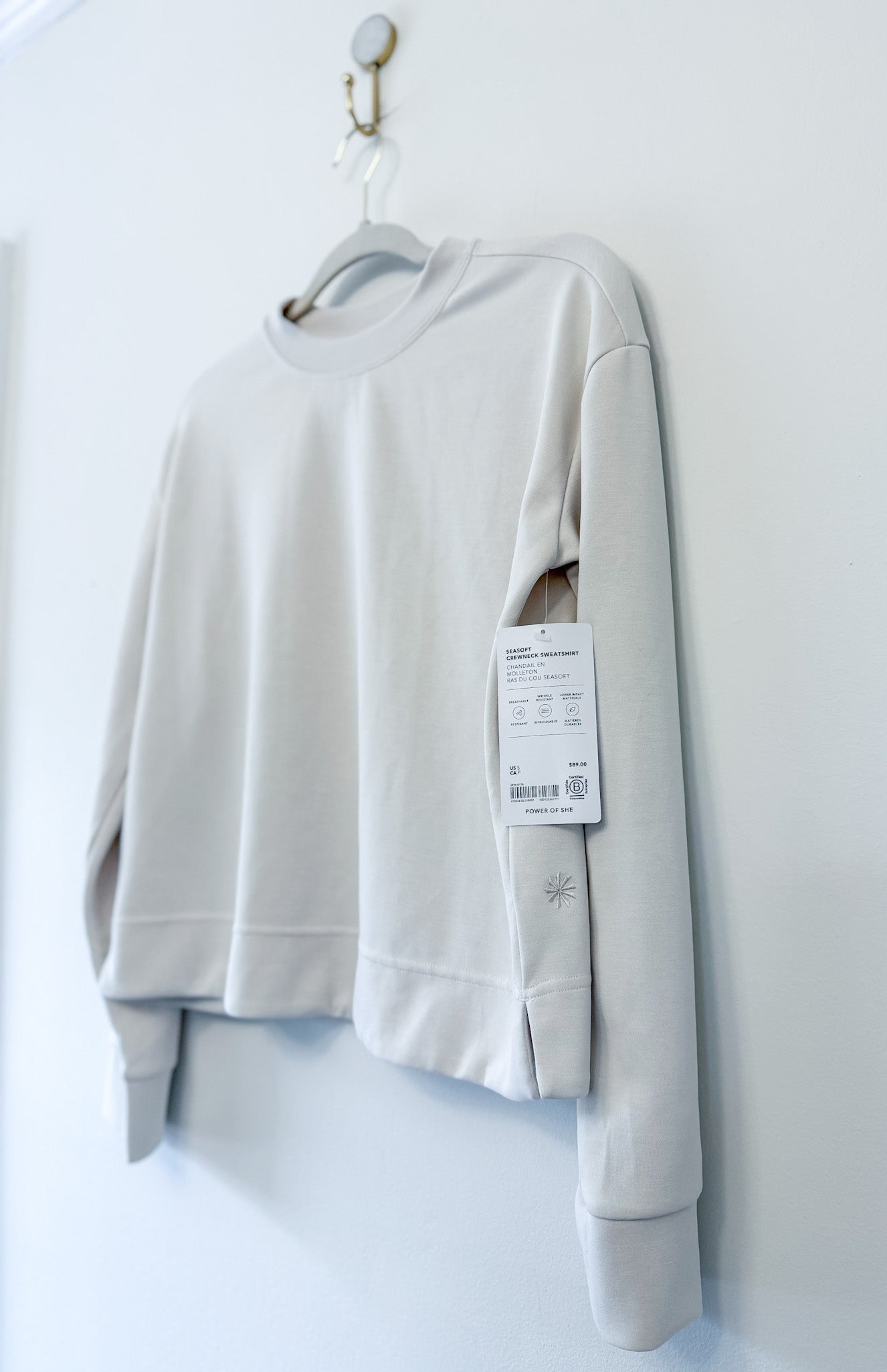 Athleta Seasoft Crewneck Sweatshirt, Size Small