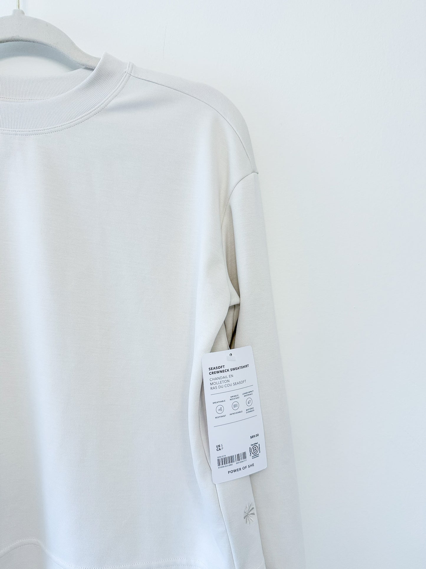 Athleta Seasoft Crewneck Sweatshirt, Size Small