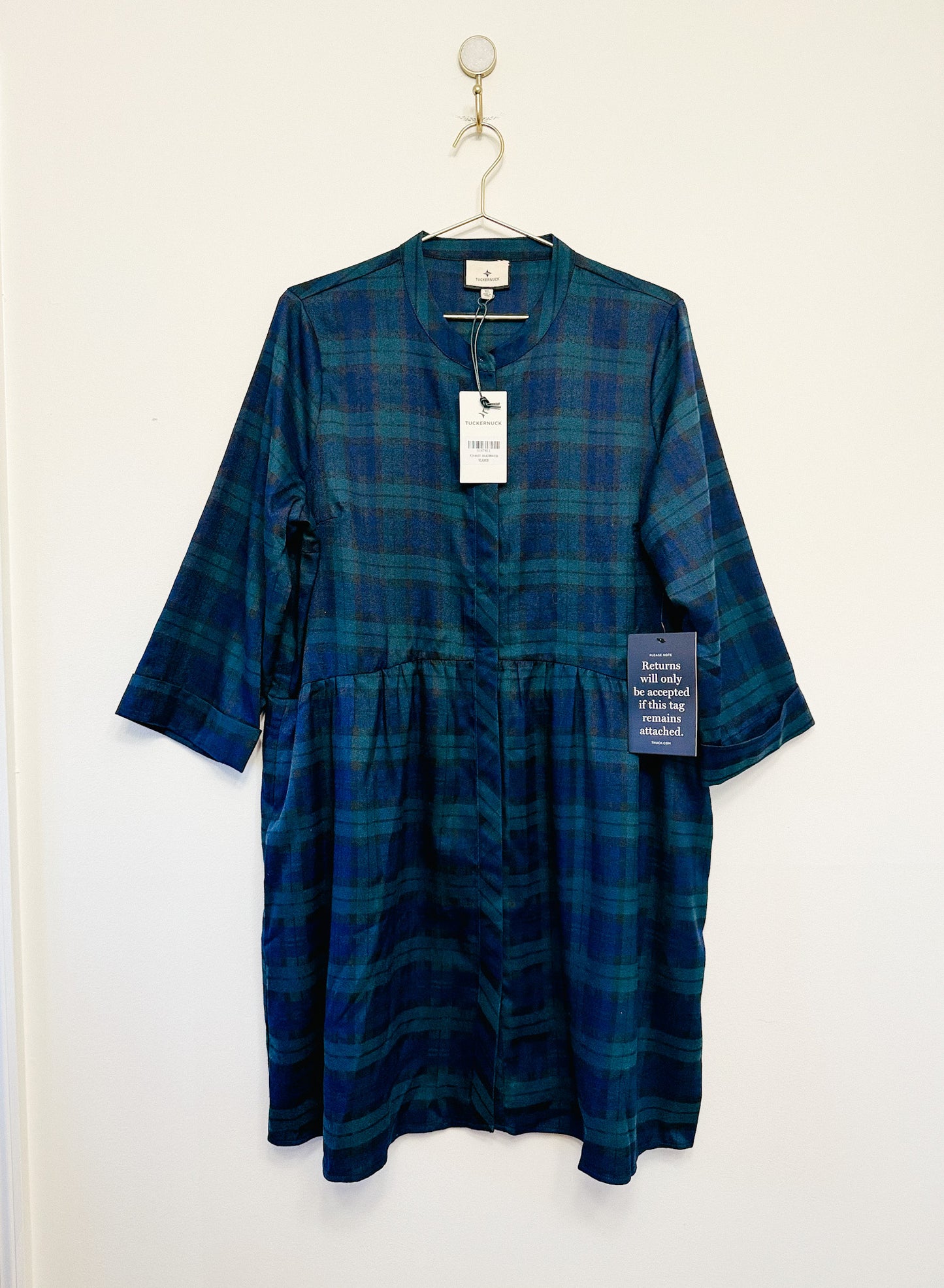 Tuckernuck Blackwatch Royal Shirt Dress