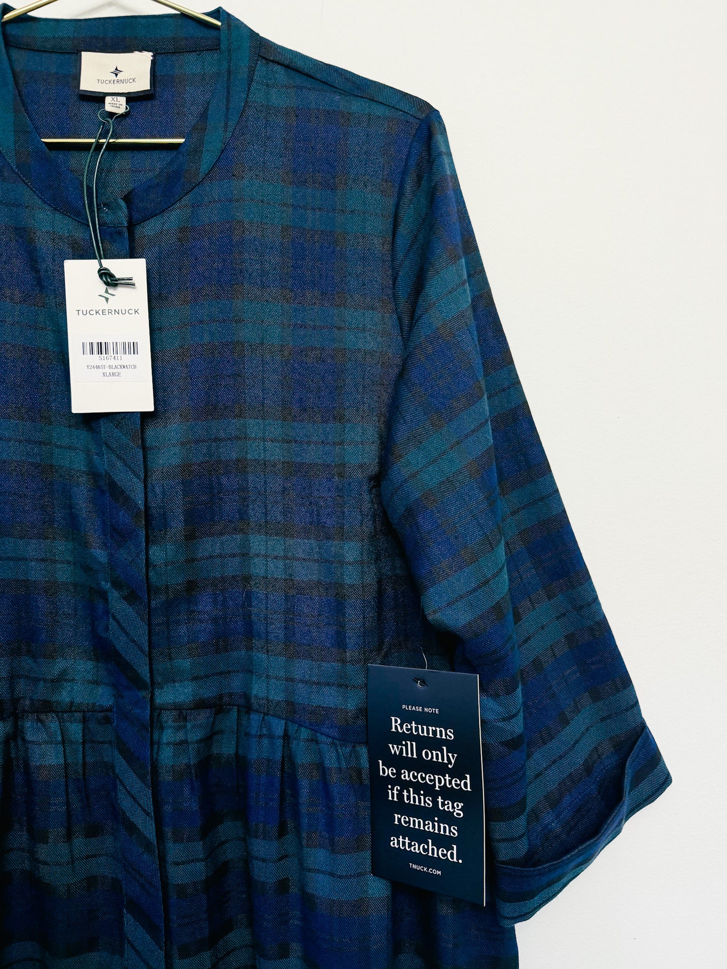 Tuckernuck Blackwatch Royal Shirt Dress