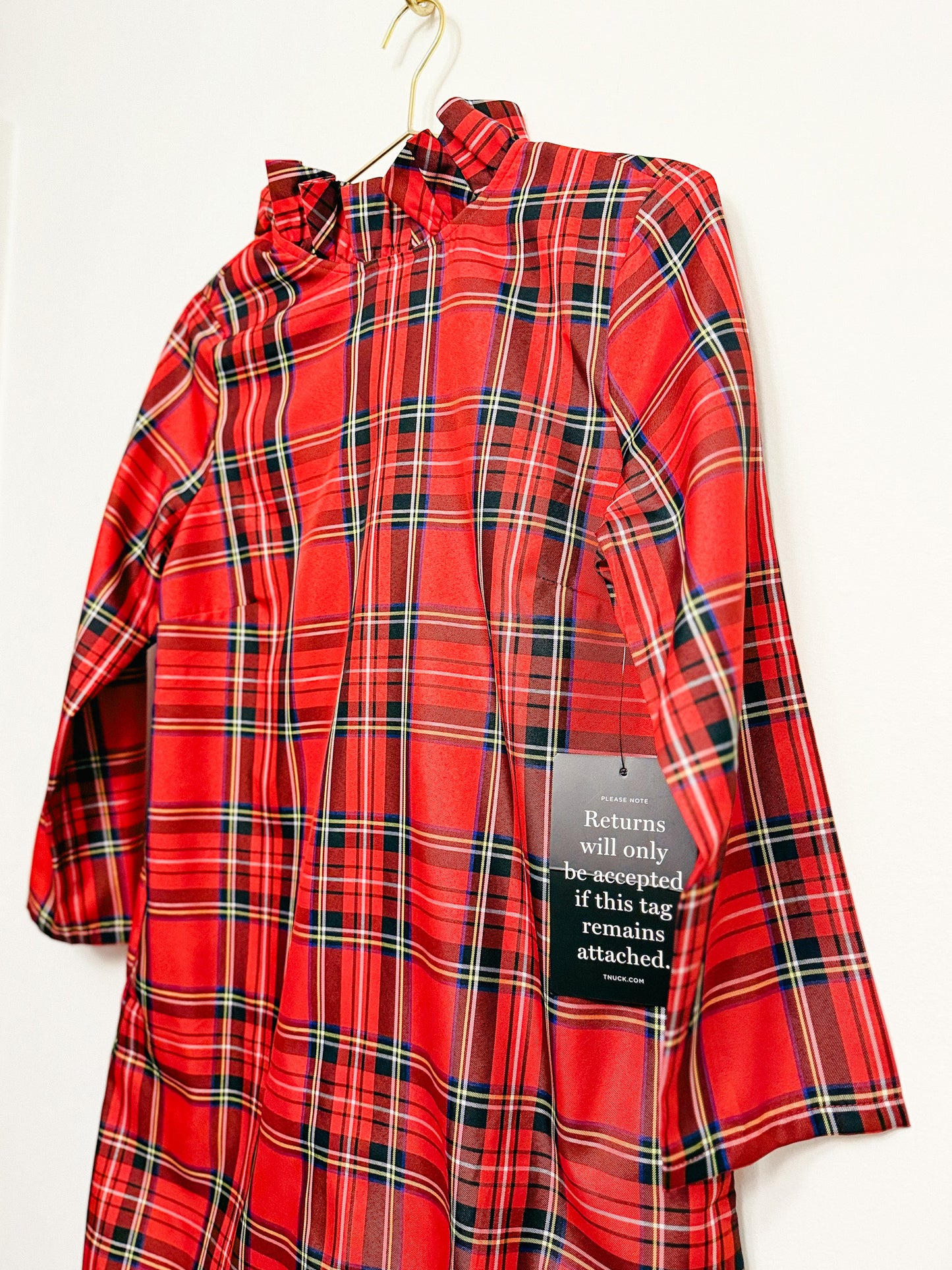 Tuckernuck Daphne Dress in Royal Stewart Tartan Plaid
