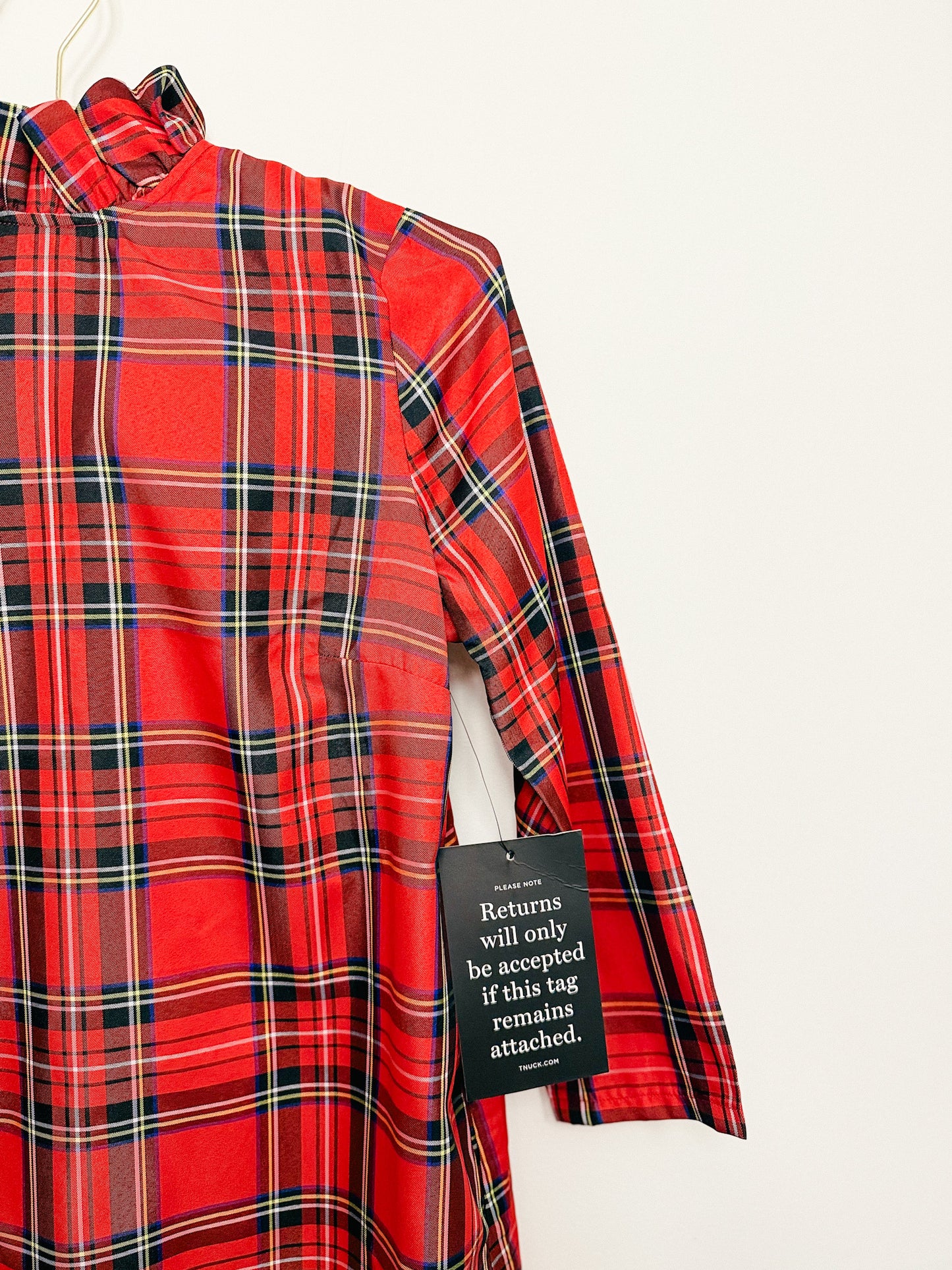 Tuckernuck Daphne Dress in Royal Stewart Tartan Plaid