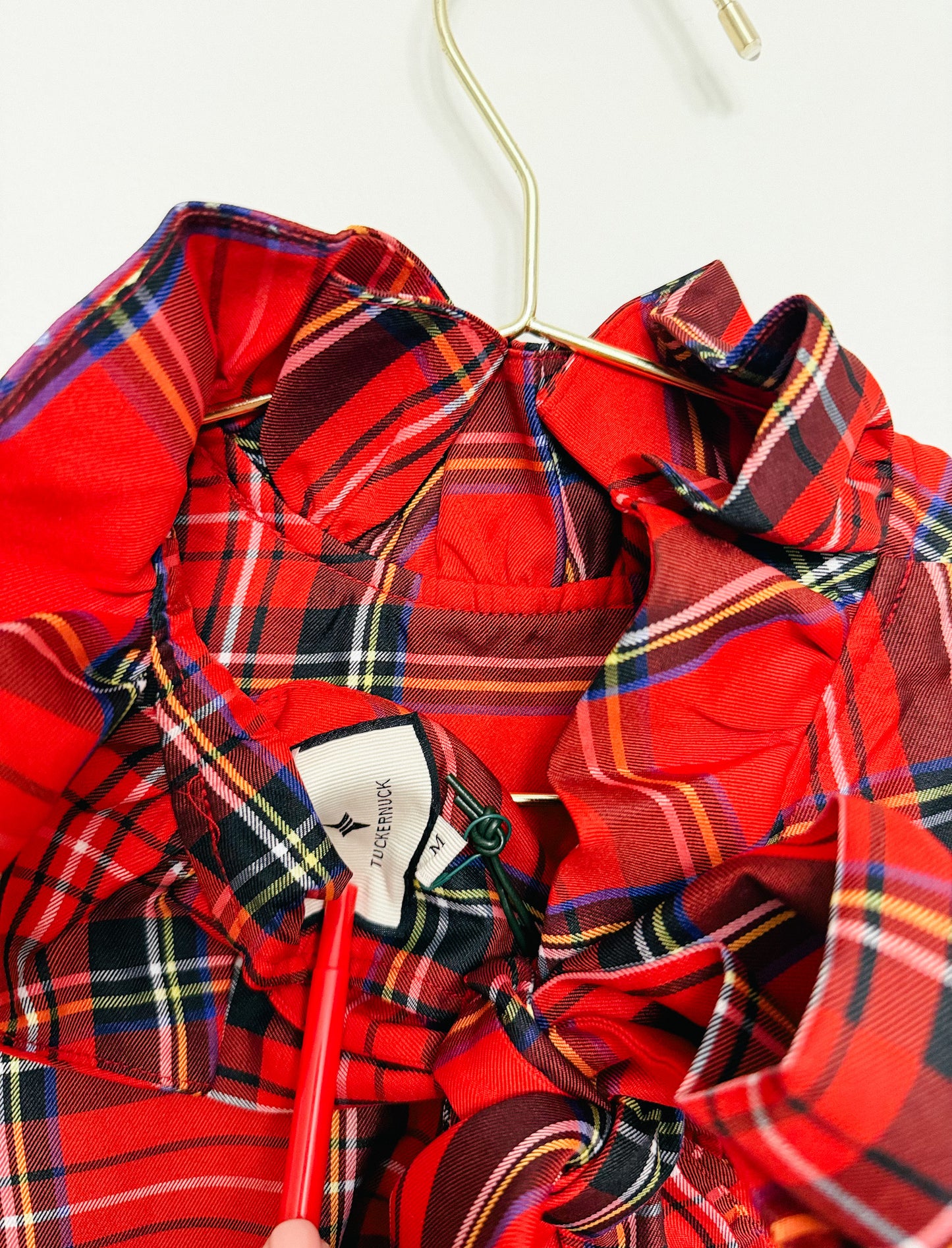 Tuckernuck Daphne Dress in Royal Stewart Tartan Plaid