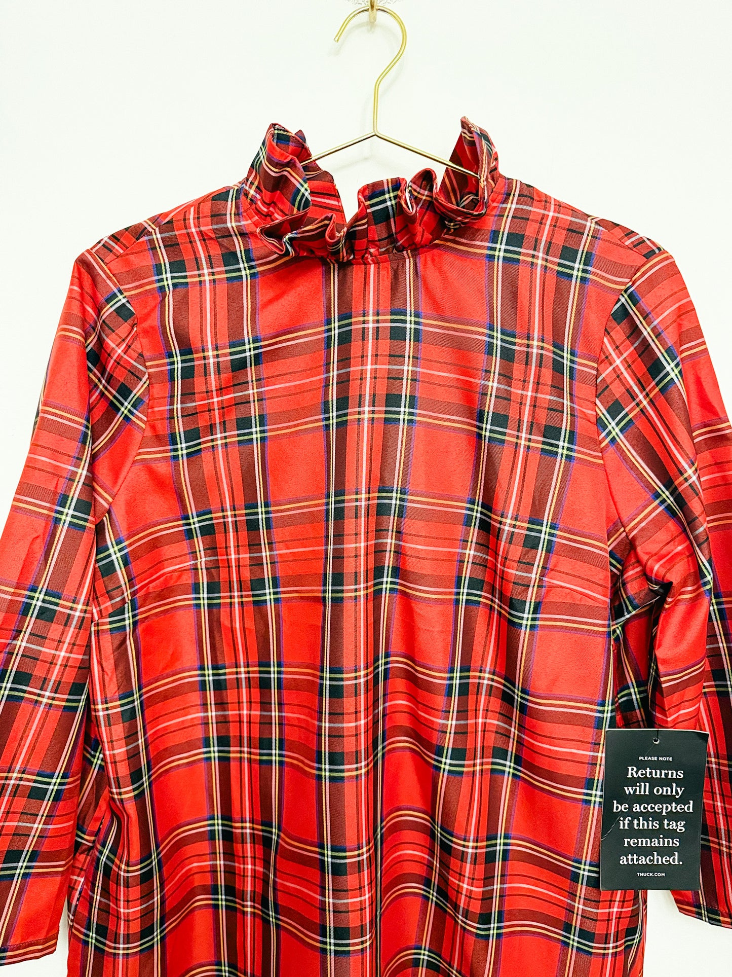 Tuckernuck Daphne Dress in Royal Stewart Tartan Plaid