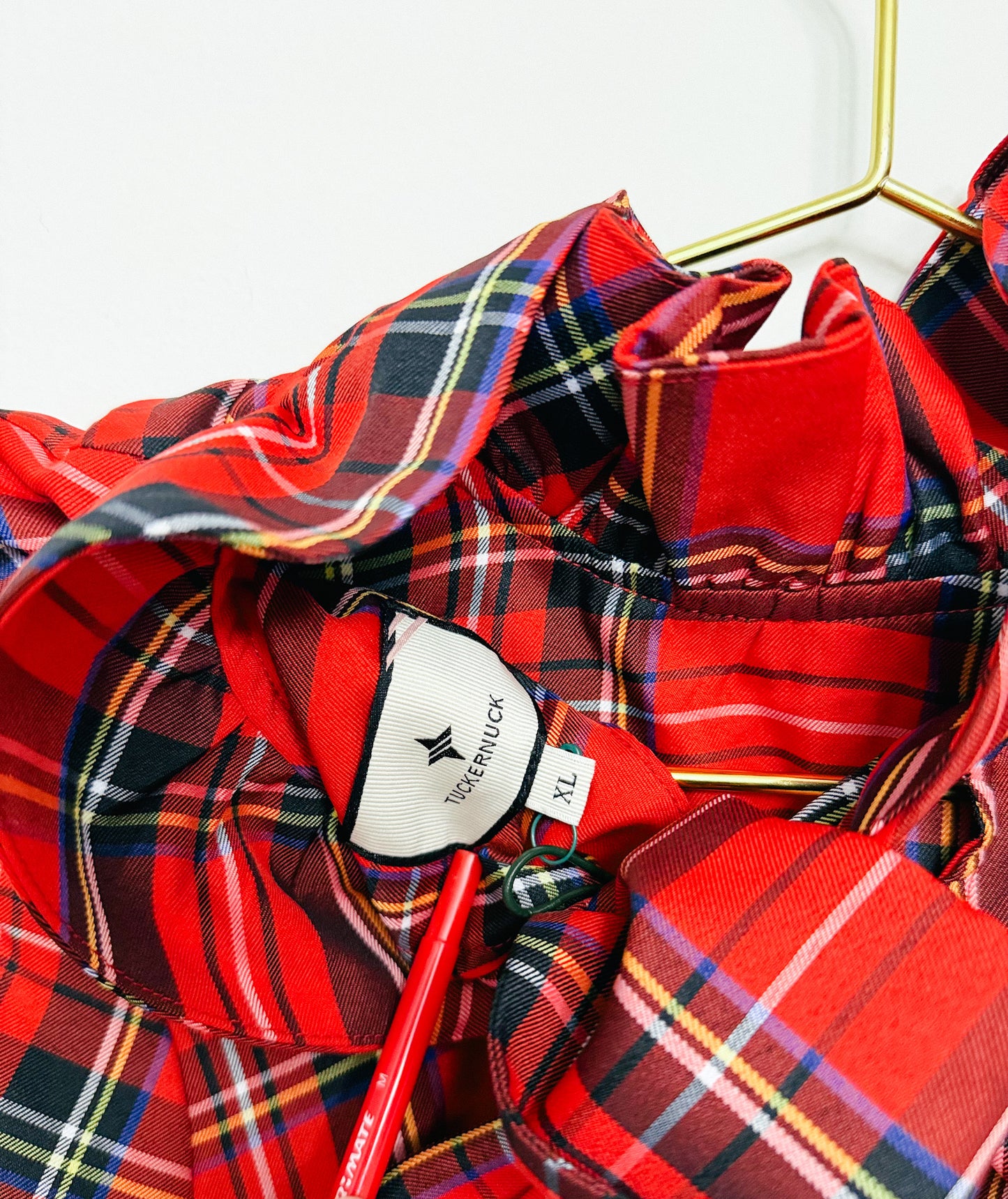 Tuckernuck Daphne Dress in Royal Stewart Tartan Plaid