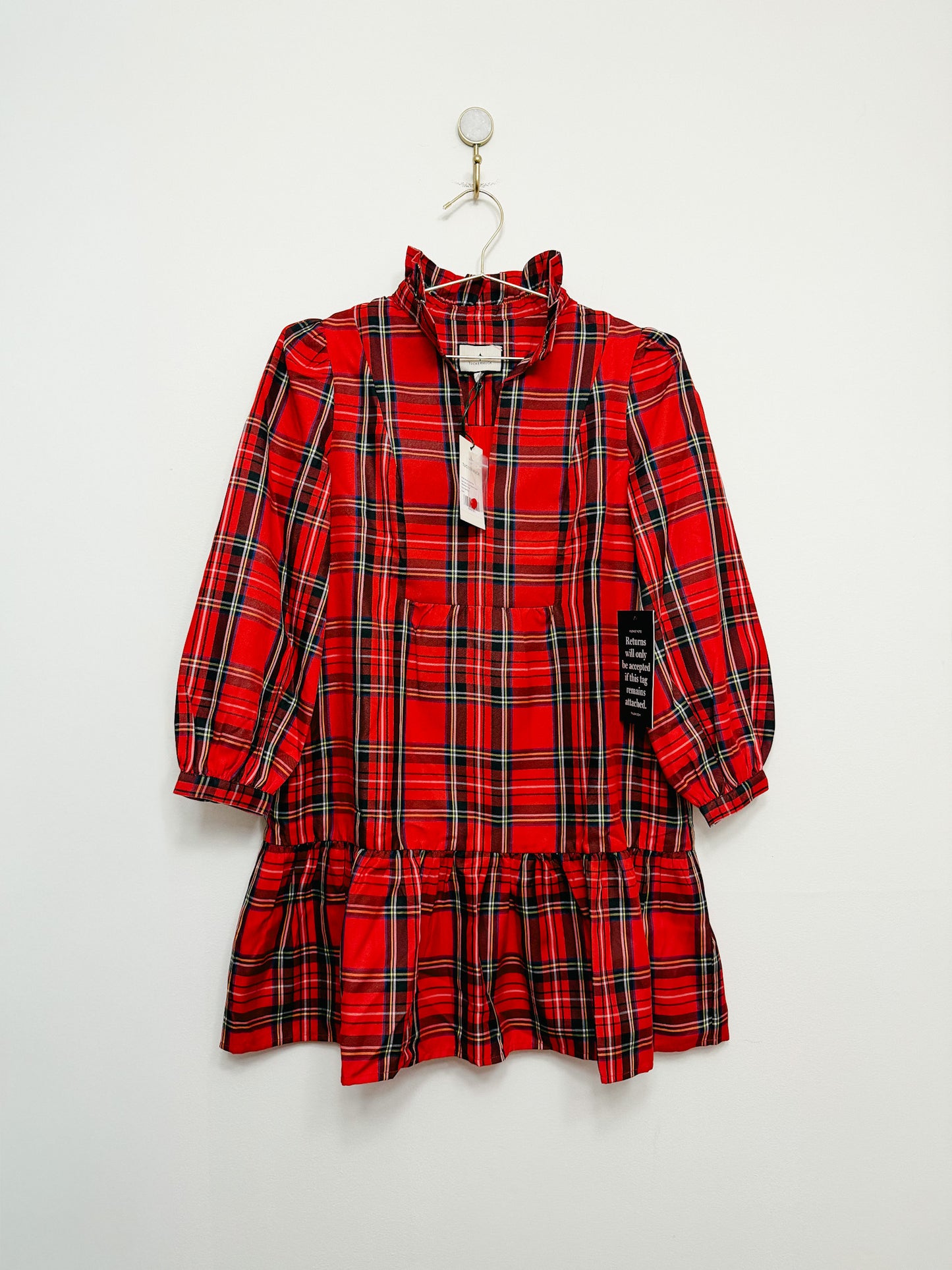Tuckernuck Palmerston Dress in Royal Stewart Tartan Plaid