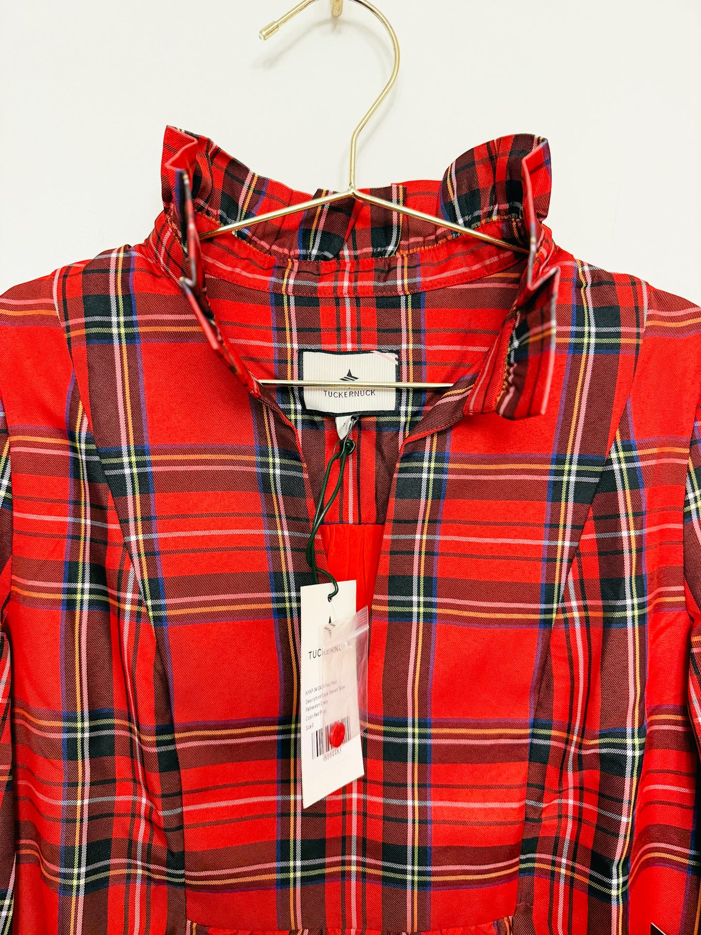 Tuckernuck Palmerston Dress in Royal Stewart Tartan Plaid