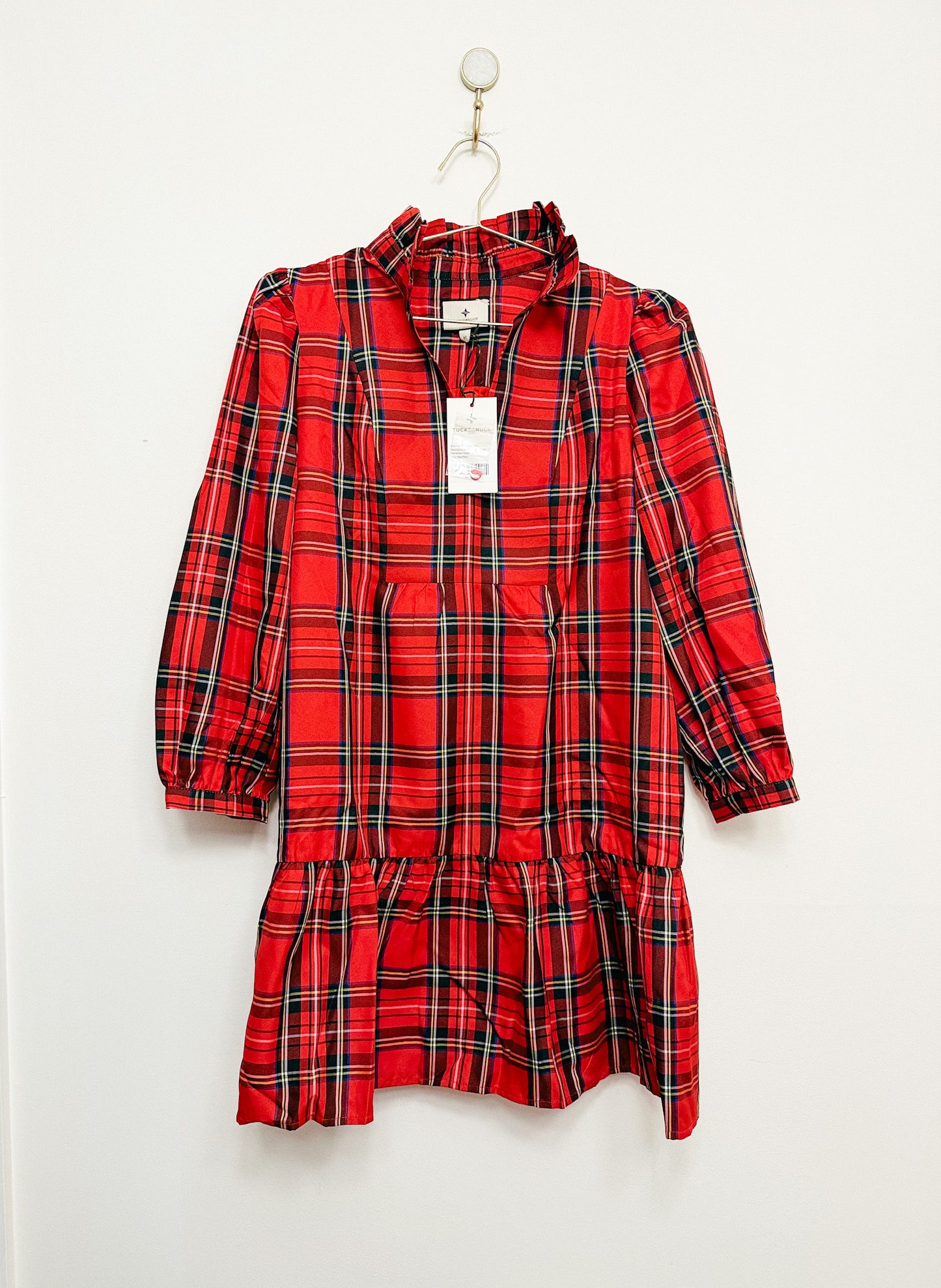 Tuckernuck Palmerston Dress in Royal Stewart Tartan Plaid