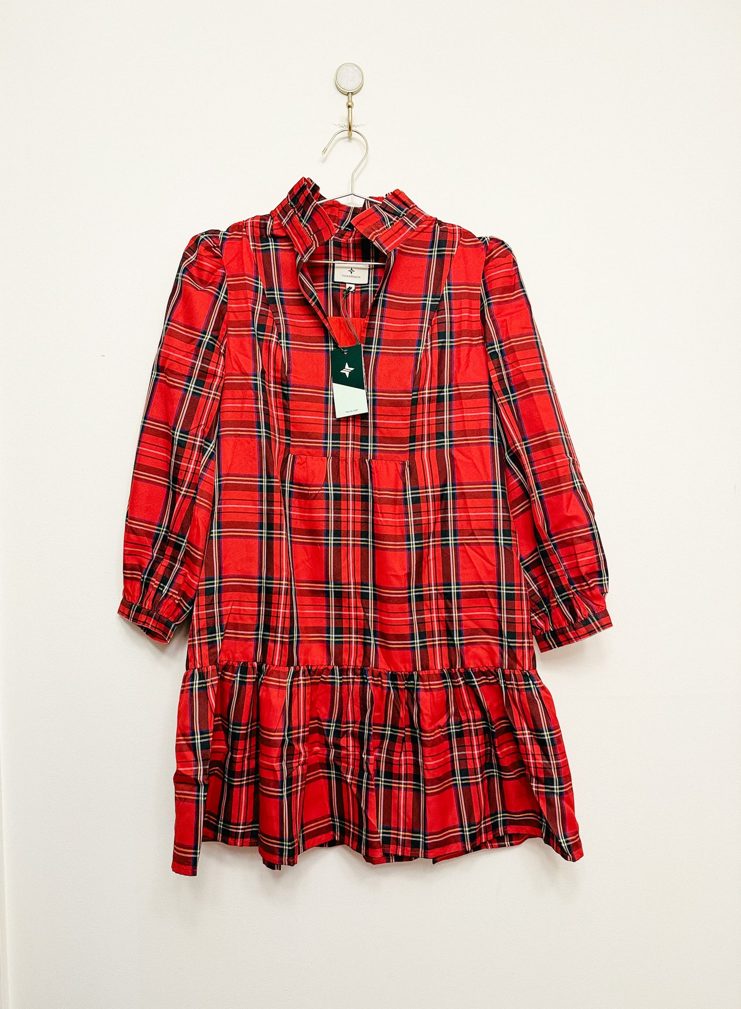 Tuckernuck Palmerston Dress in Royal Stewart Tartan Plaid