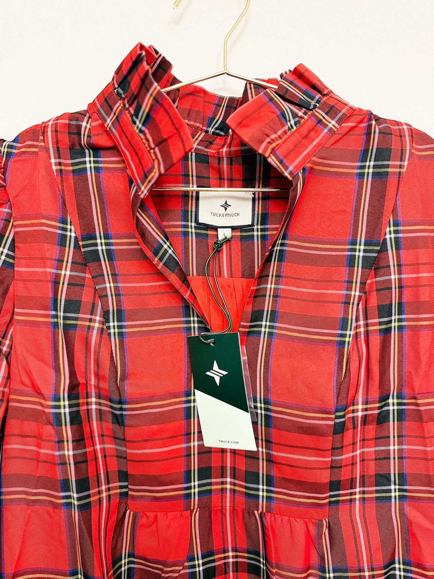 Tuckernuck Palmerston Dress in Royal Stewart Tartan Plaid