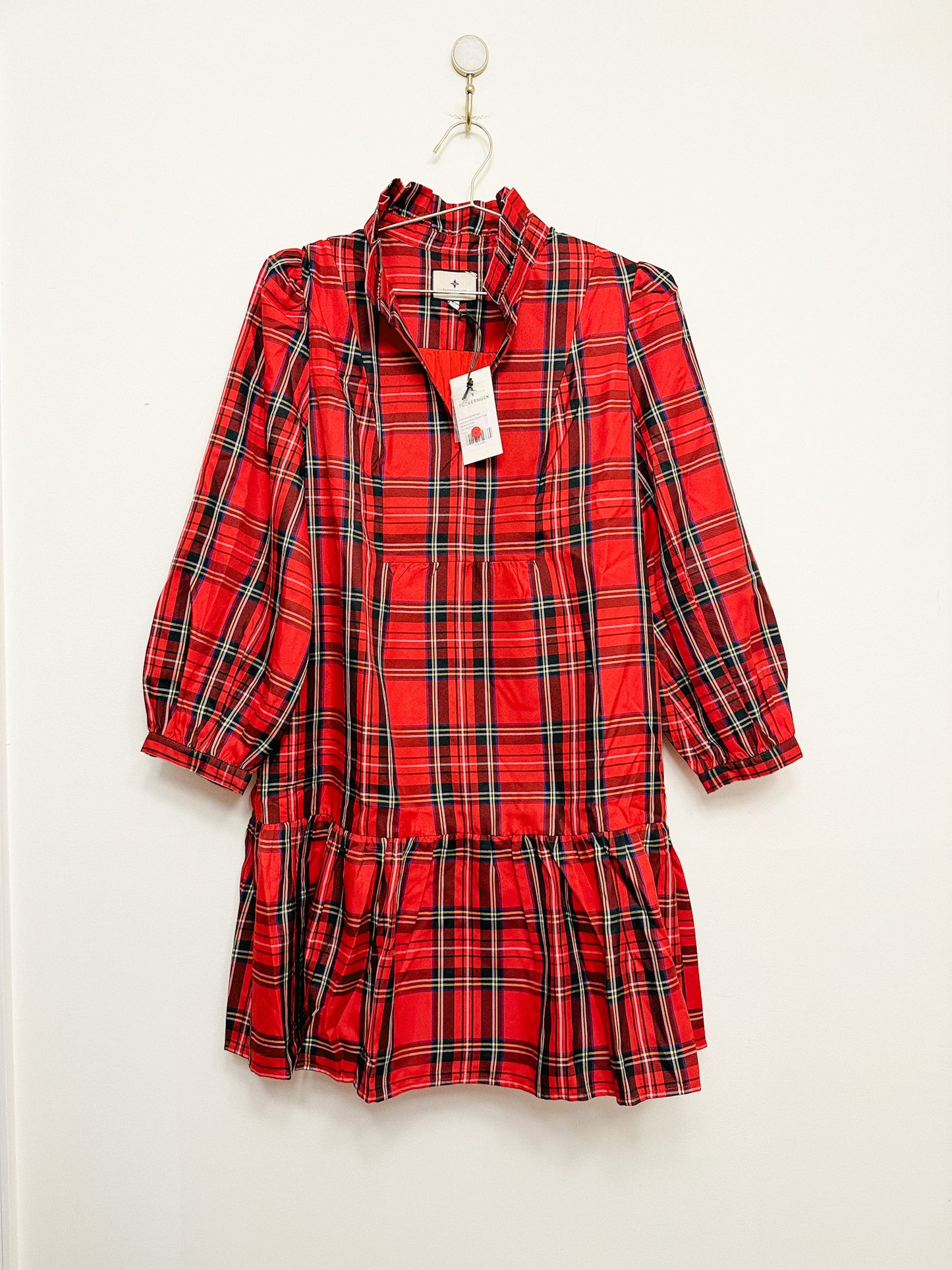 Tuckernuck Palmerston Dress in Royal Stewart Tartan Plaid