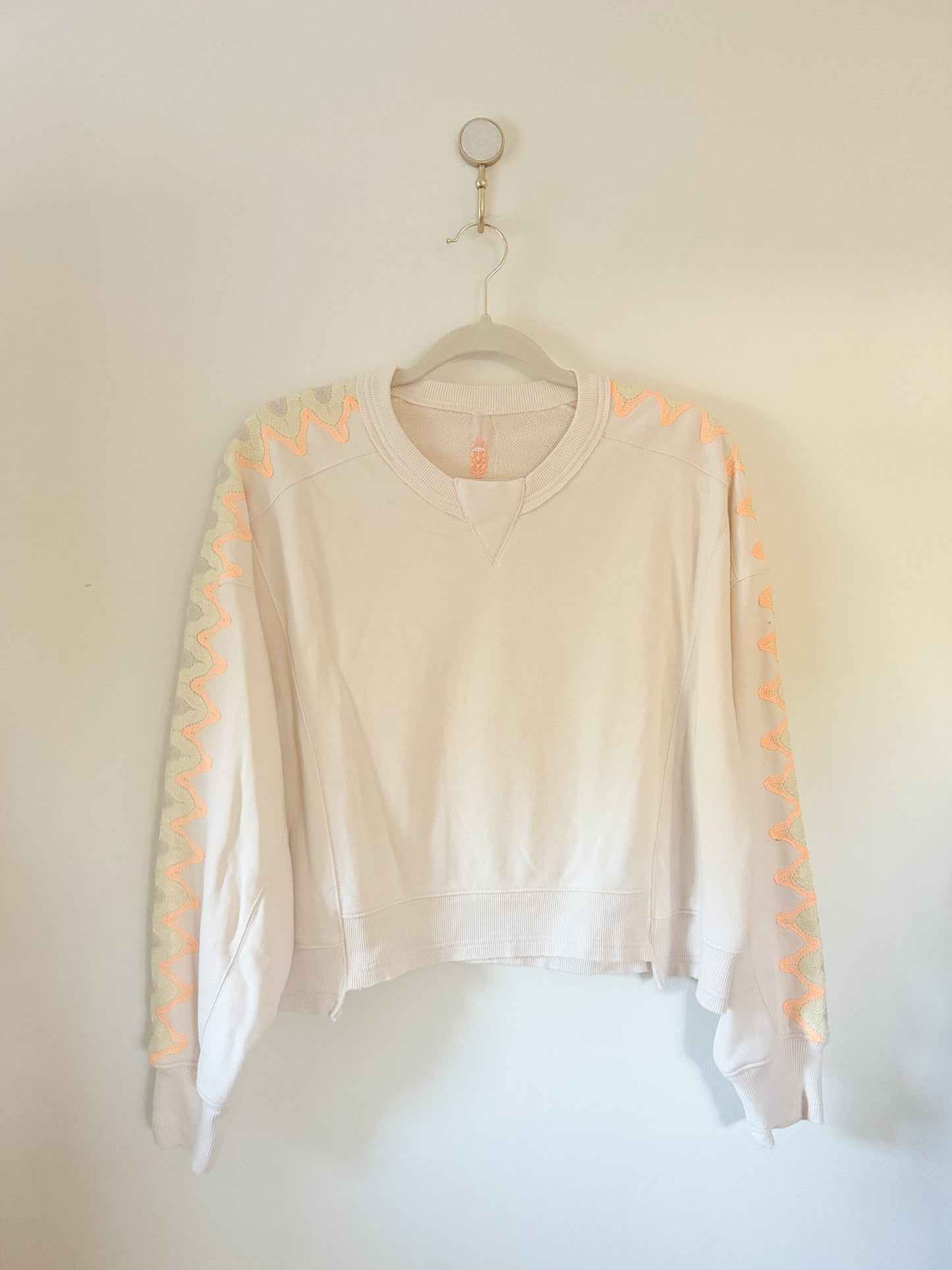 Free People Movement Feeling Wavy Intercept Sweatshirt in Beached Clay Combo