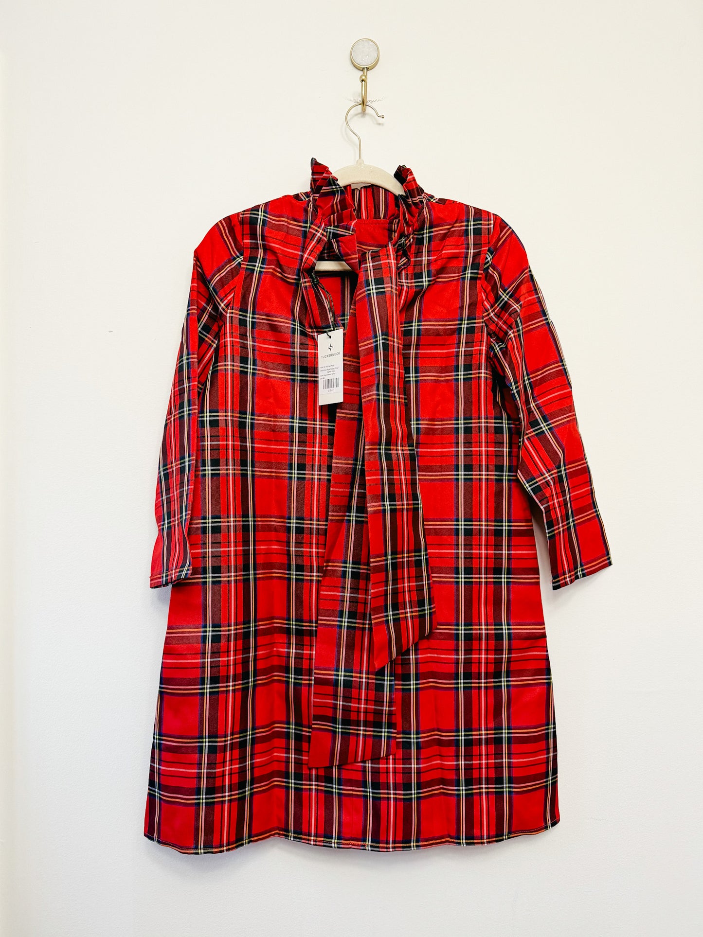 Tuckernuck Daphne Dress in Royal Stewart Tartan Plaid