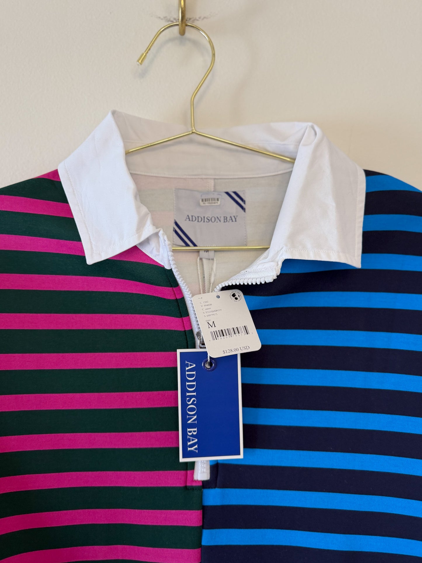 Addison Bay Rara Rugby Pullover, Size Medium