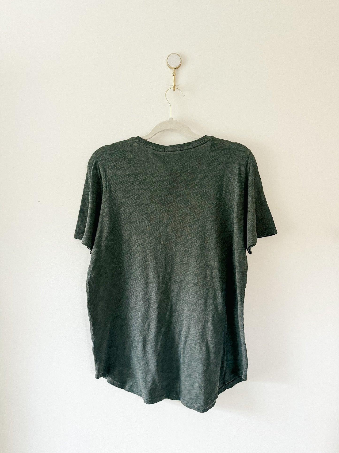 ATM Slub Jersey Classic V-neck Tee in Coal