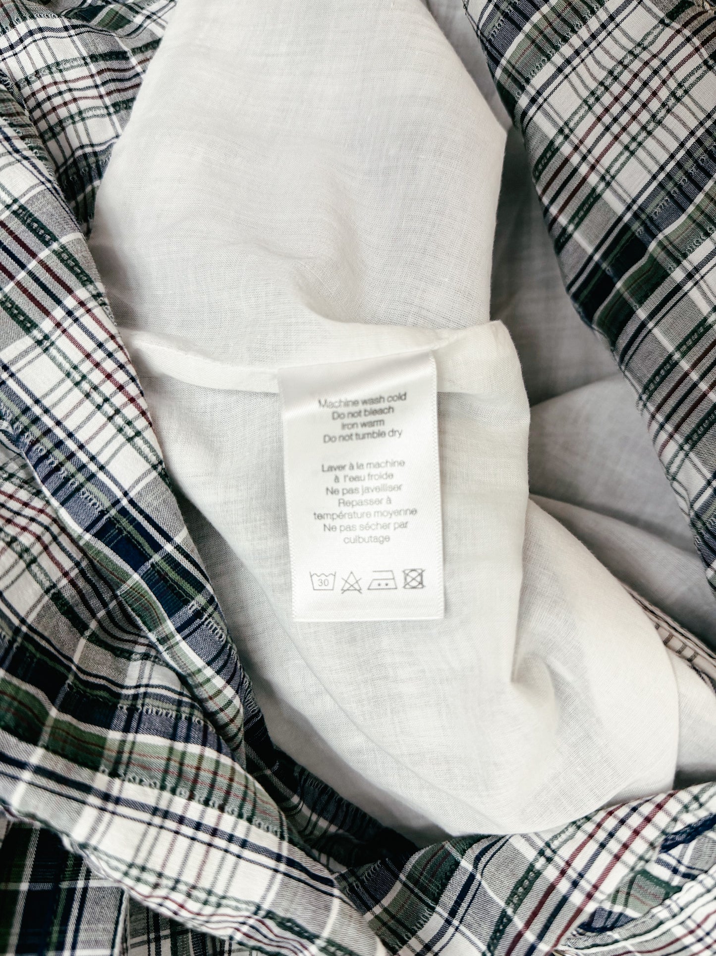 Veronica Beard Valle Plaid Ruched Shirt Dress, Size 8