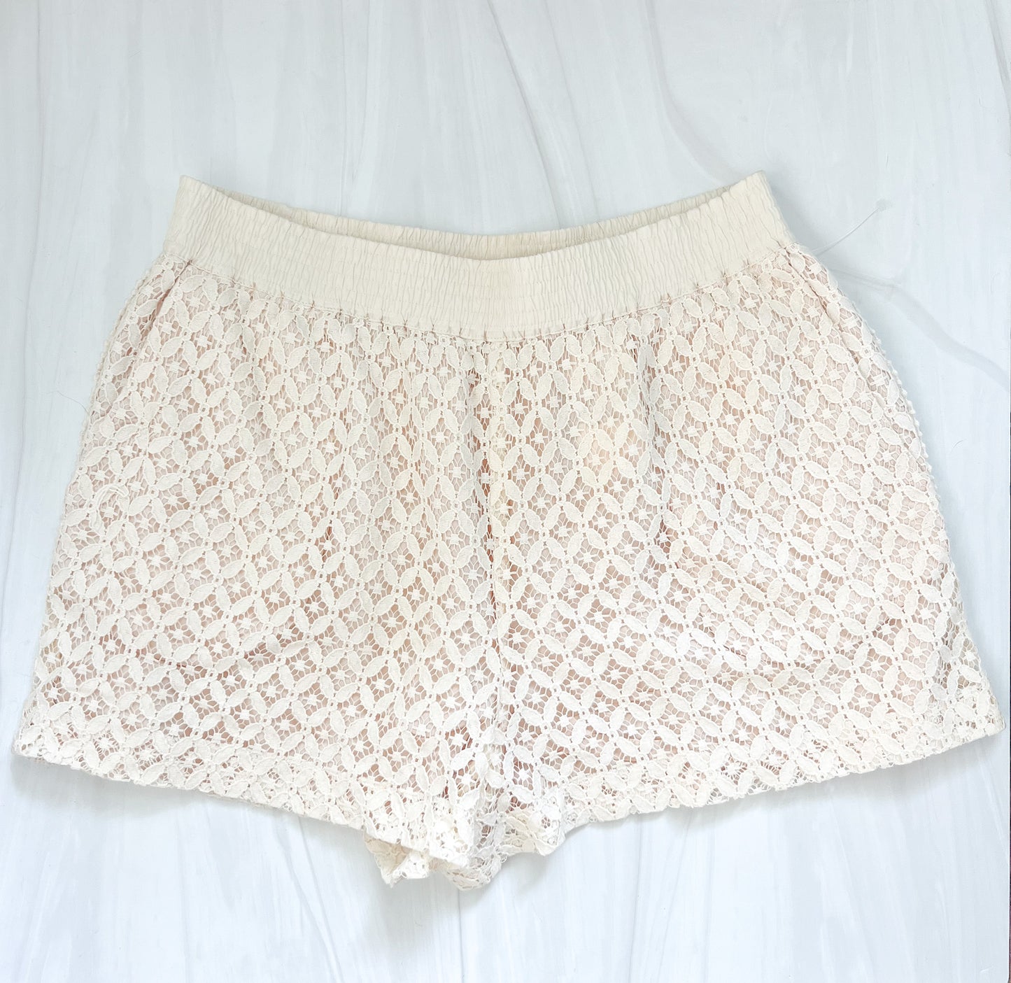 See By Chloe Ivory Lace Shorts