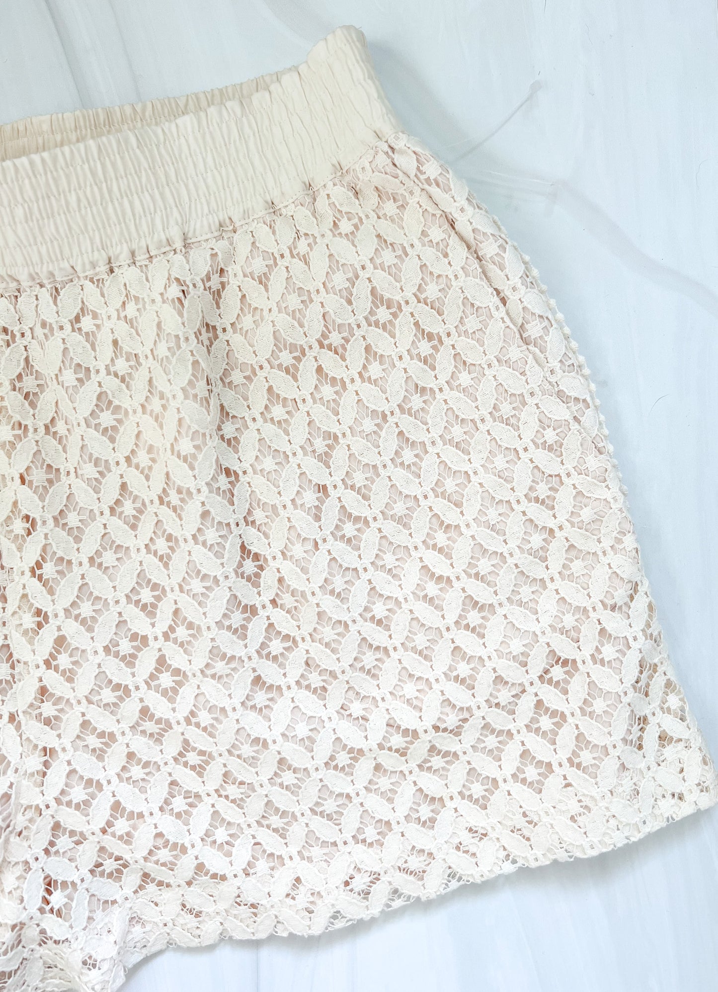 See By Chloe Ivory Lace Shorts