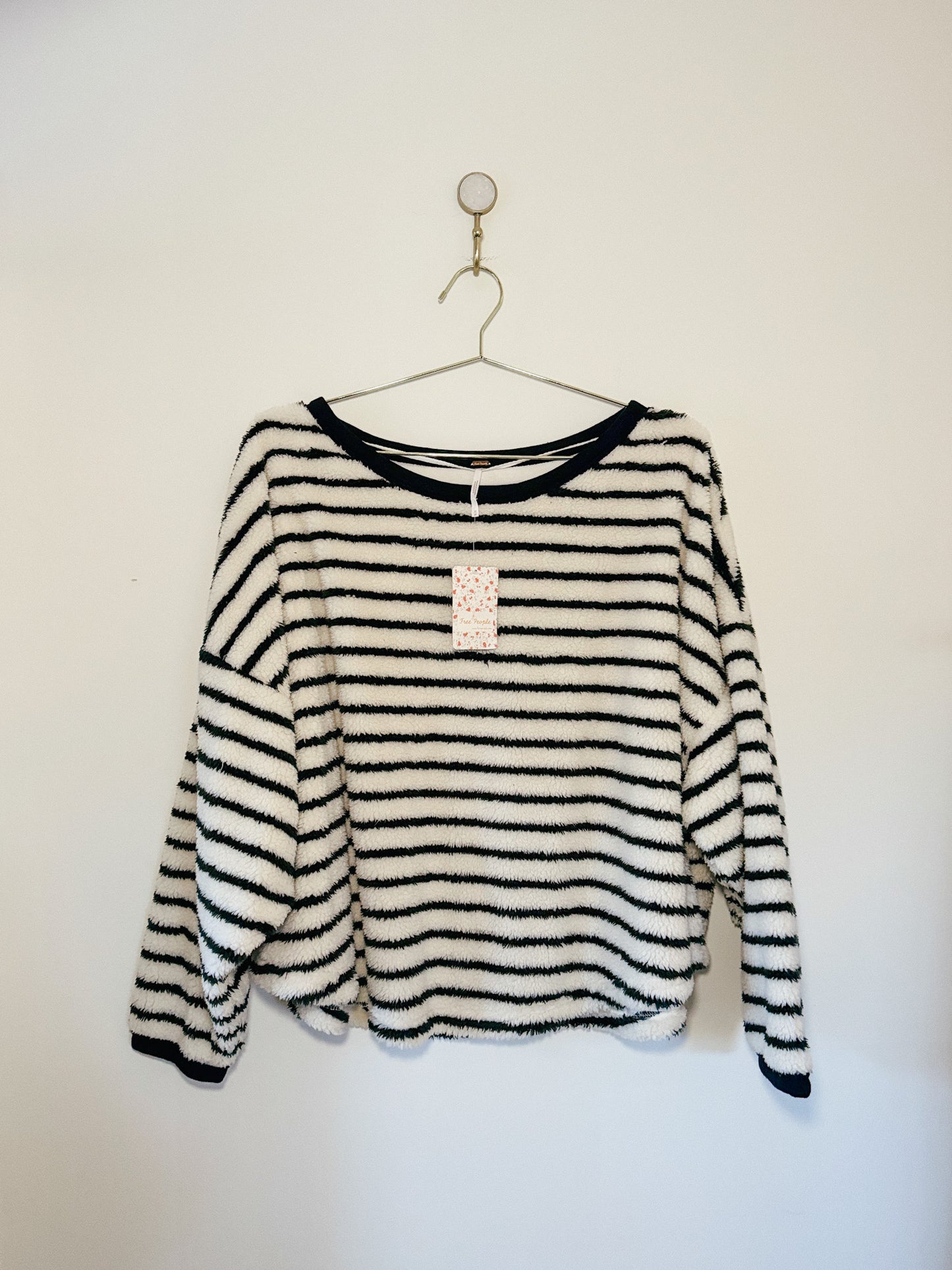 Free People Breton Striped Pullover in Eggnog Combo