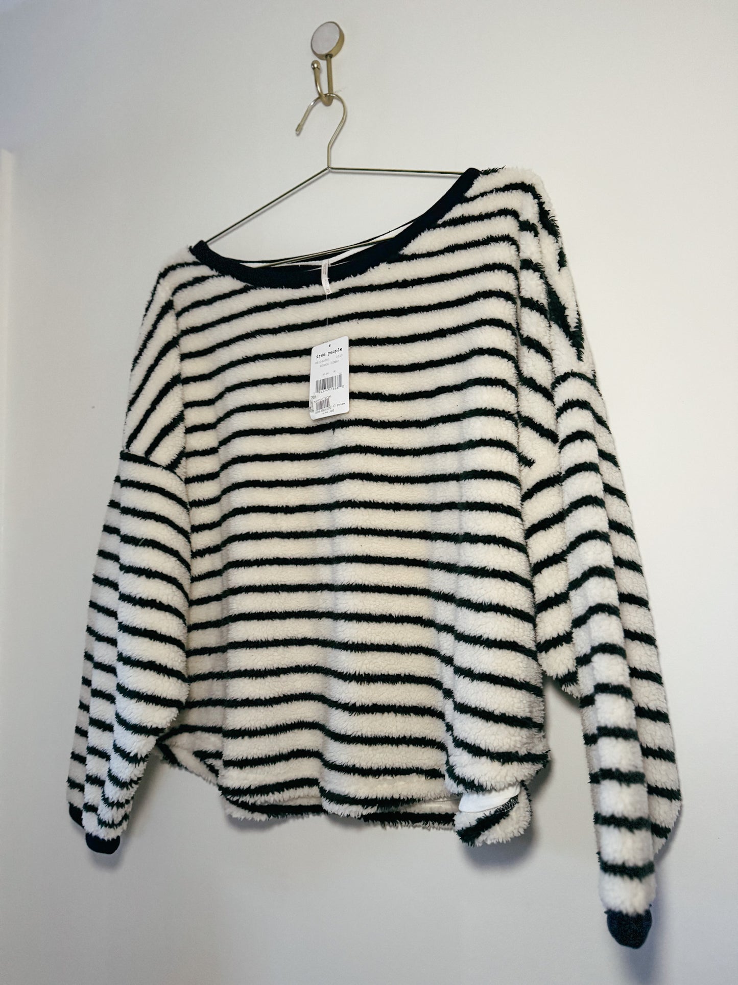 Free People Breton Striped Pullover in Eggnog Combo