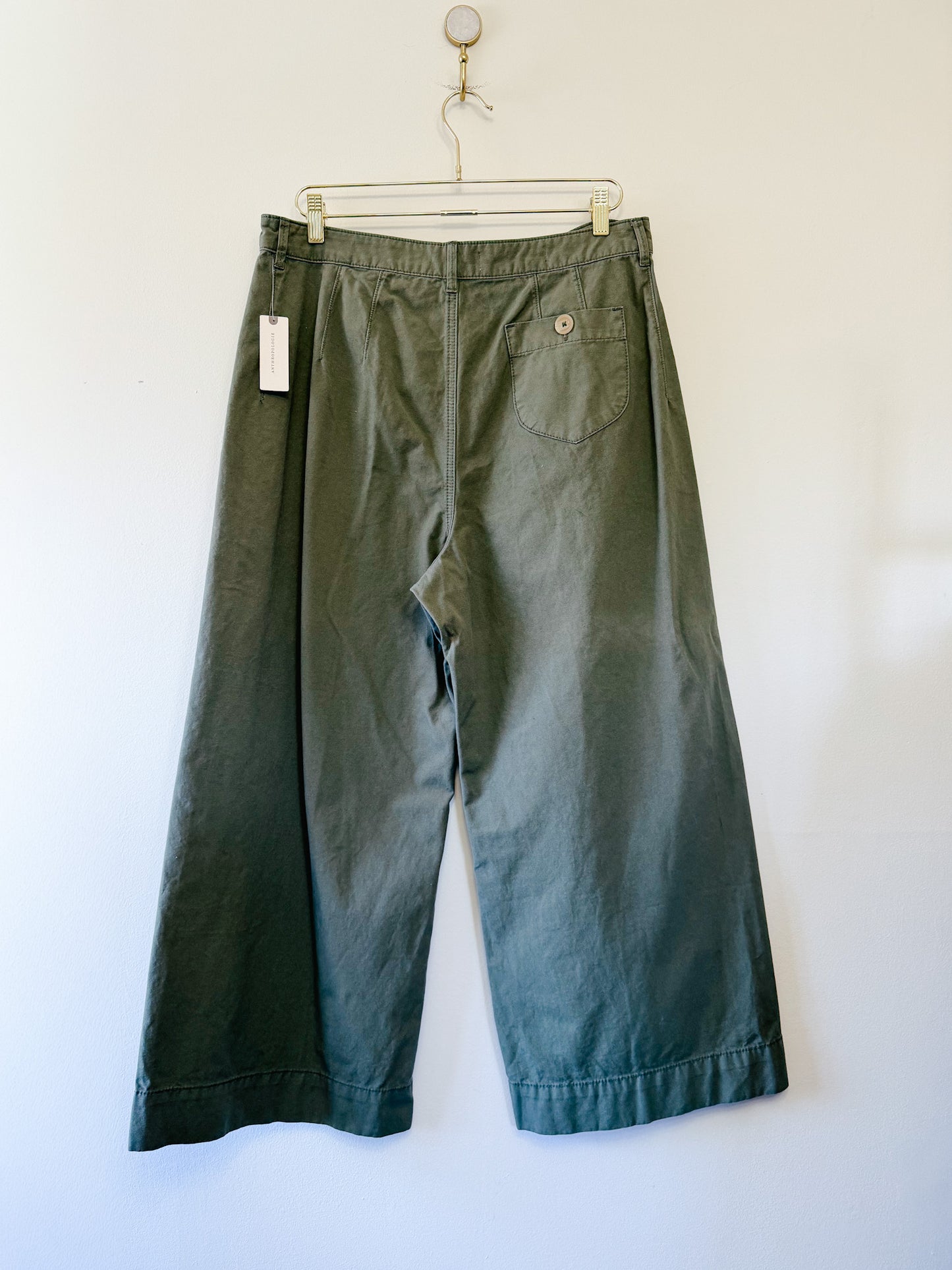 Pilcro and the Letterpress Logan Wide Leg Crops, Size 32