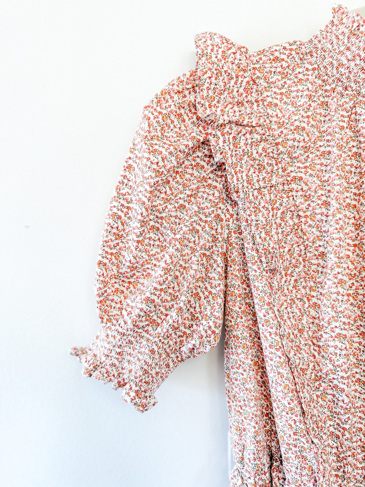 English Factory Floral Puff Sleeve Mini Dress, Size Medium