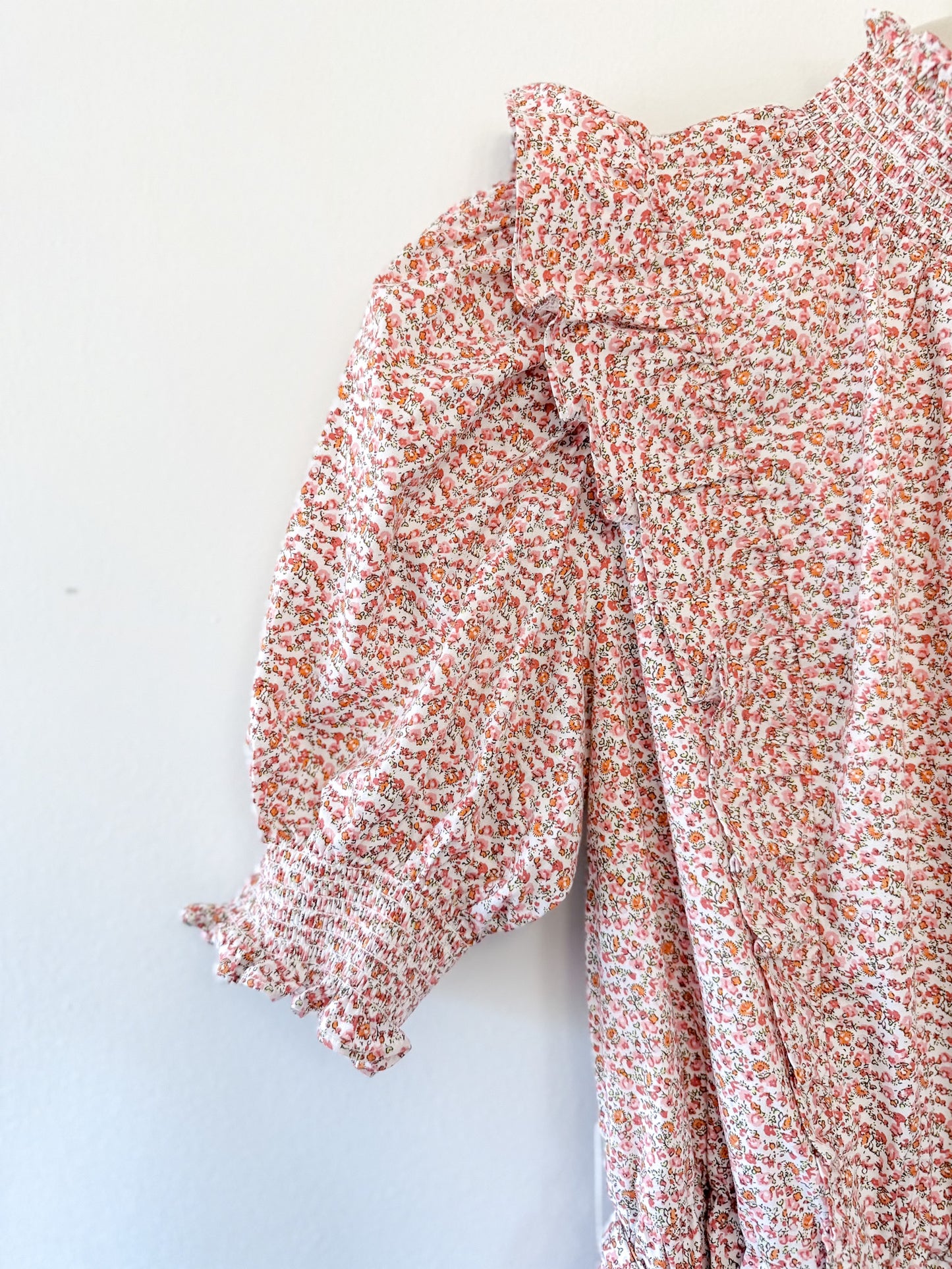 English Factory Floral Puff Sleeve Mini Dress, Size Medium