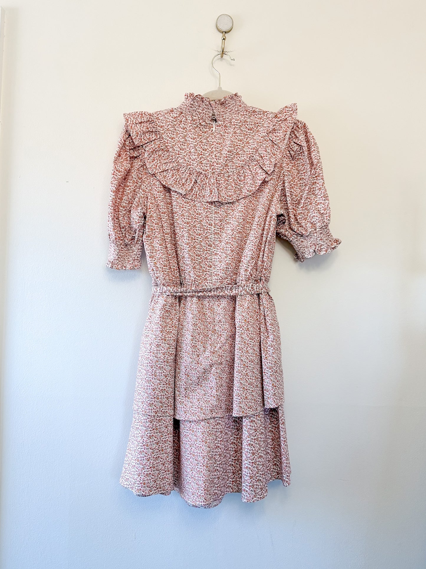 English Factory Floral Puff Sleeve Mini Dress, Size Medium