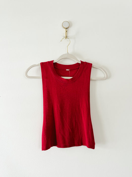 Alo Yoga Red Cropped Tank
