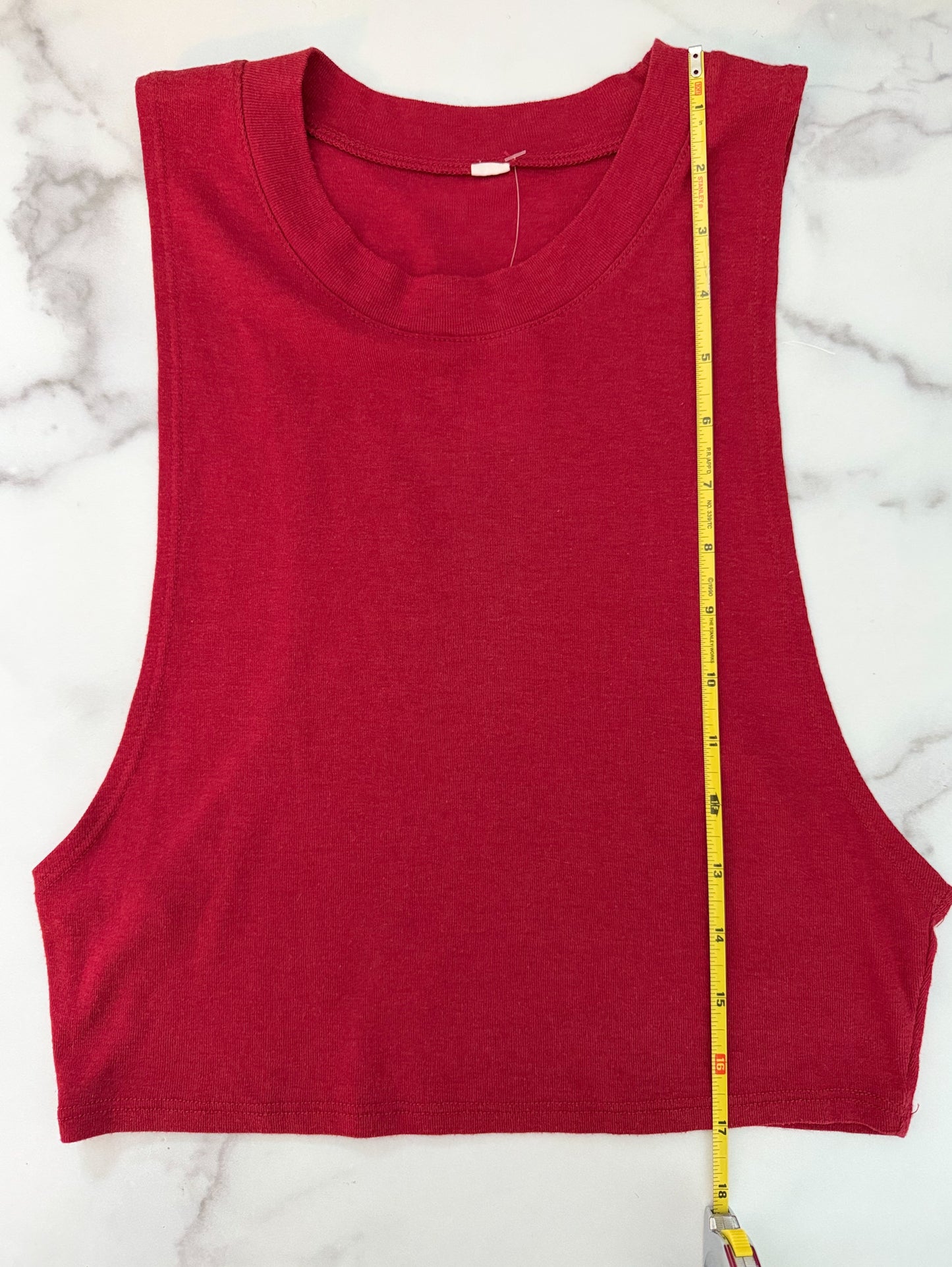 Alo Yoga Red Cropped Tank