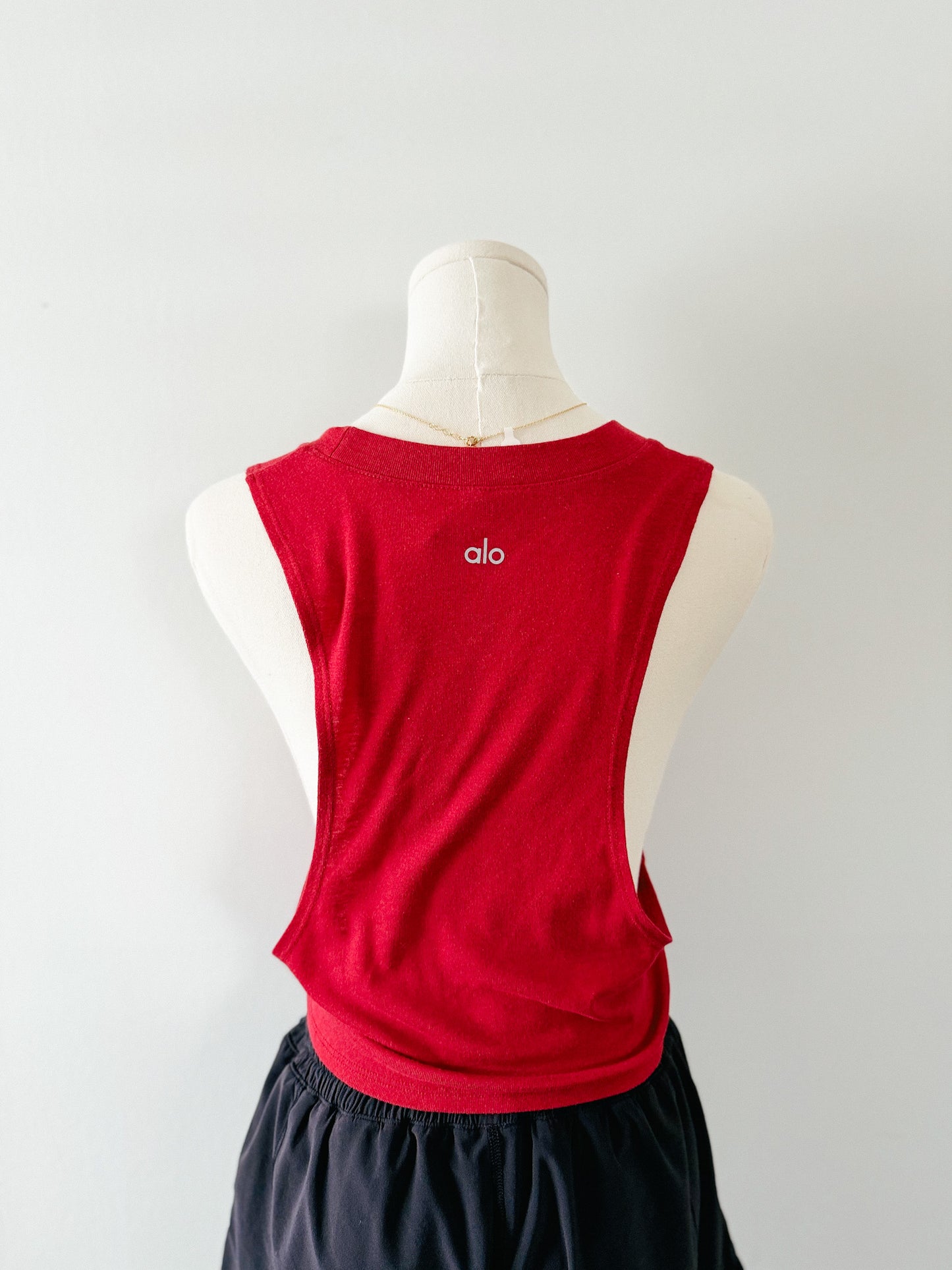 Alo Yoga Red Cropped Tank