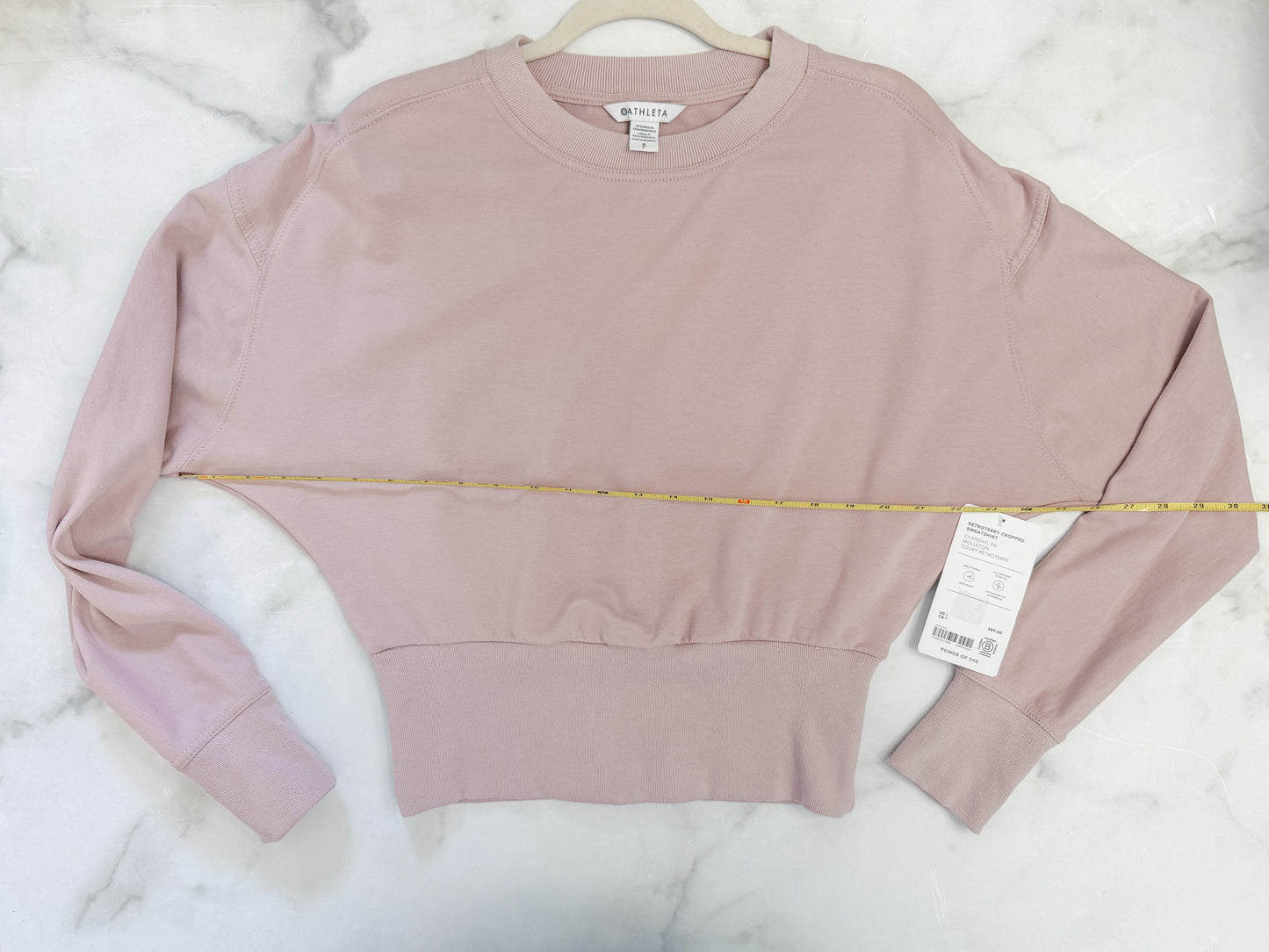 Athleta Retroterry Cropped Sweatshirt, Size Small