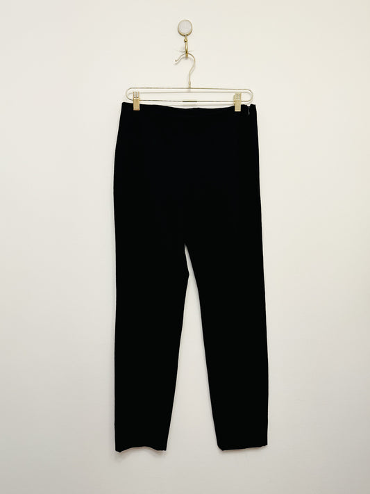 Quince Ultra-Stretch Ponte Pintuck Ankle Pants, Size Large