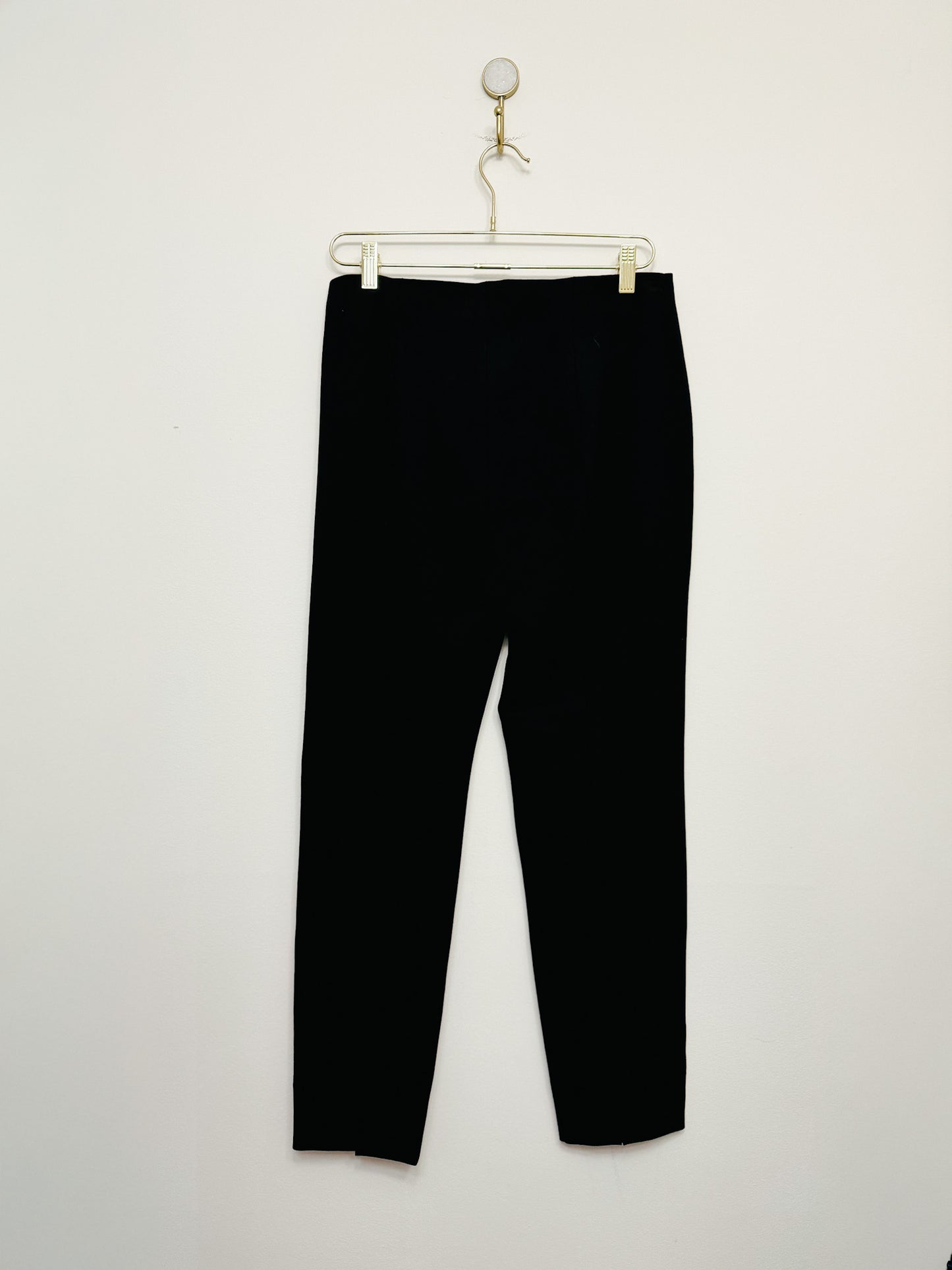 Quince Ultra-Stretch Ponte Pintuck Ankle Pants, Size Large