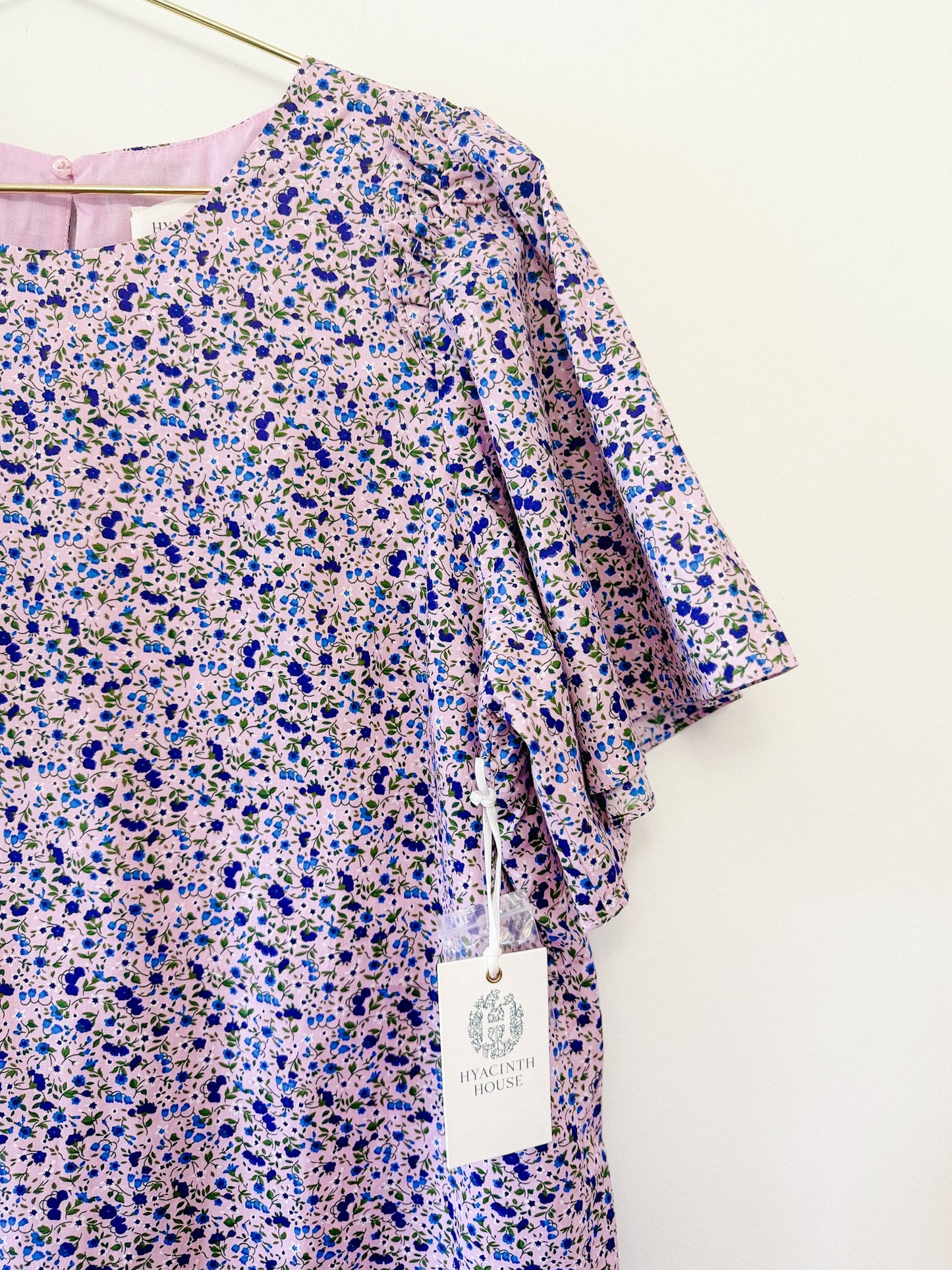 Tuckernuck Hyacinth House Lilac Floral Viola Mini Dress, Size XL