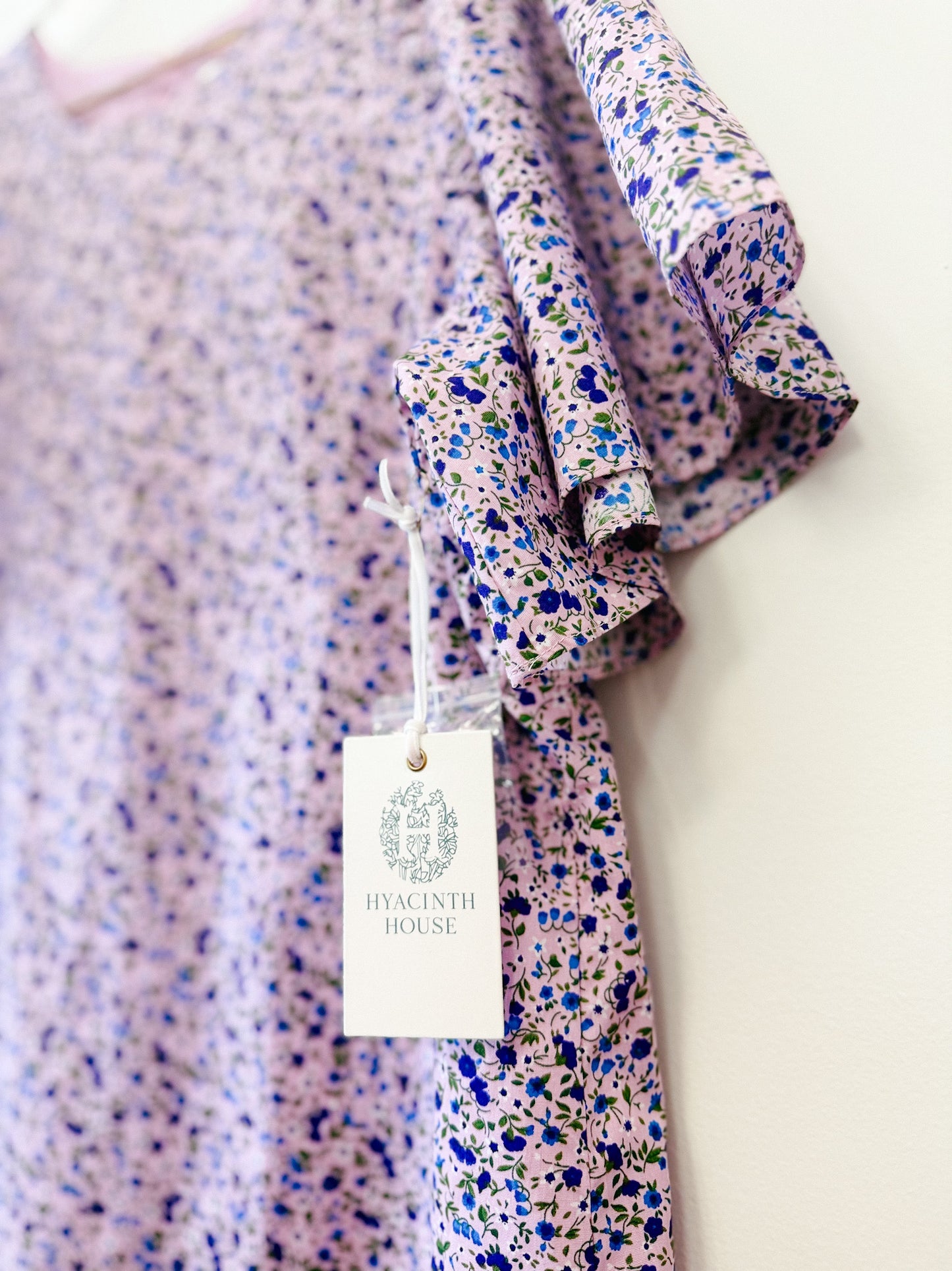 Tuckernuck Hyacinth House Lilac Floral Viola Mini Dress, Size XL