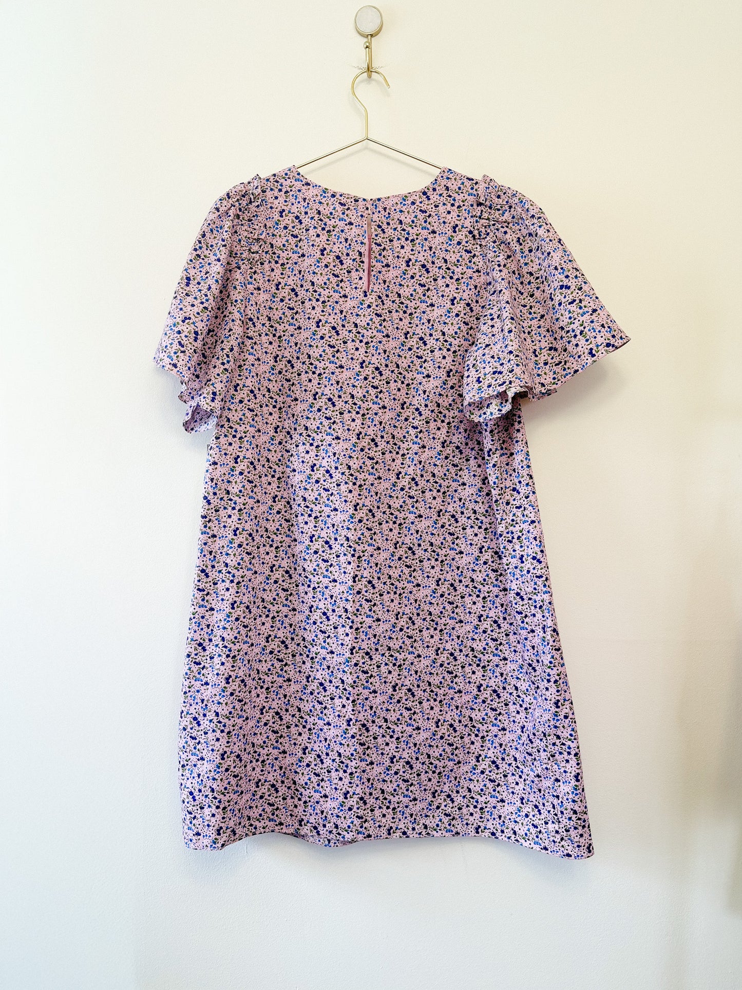 Tuckernuck Hyacinth House Lilac Floral Viola Mini Dress, Size XL