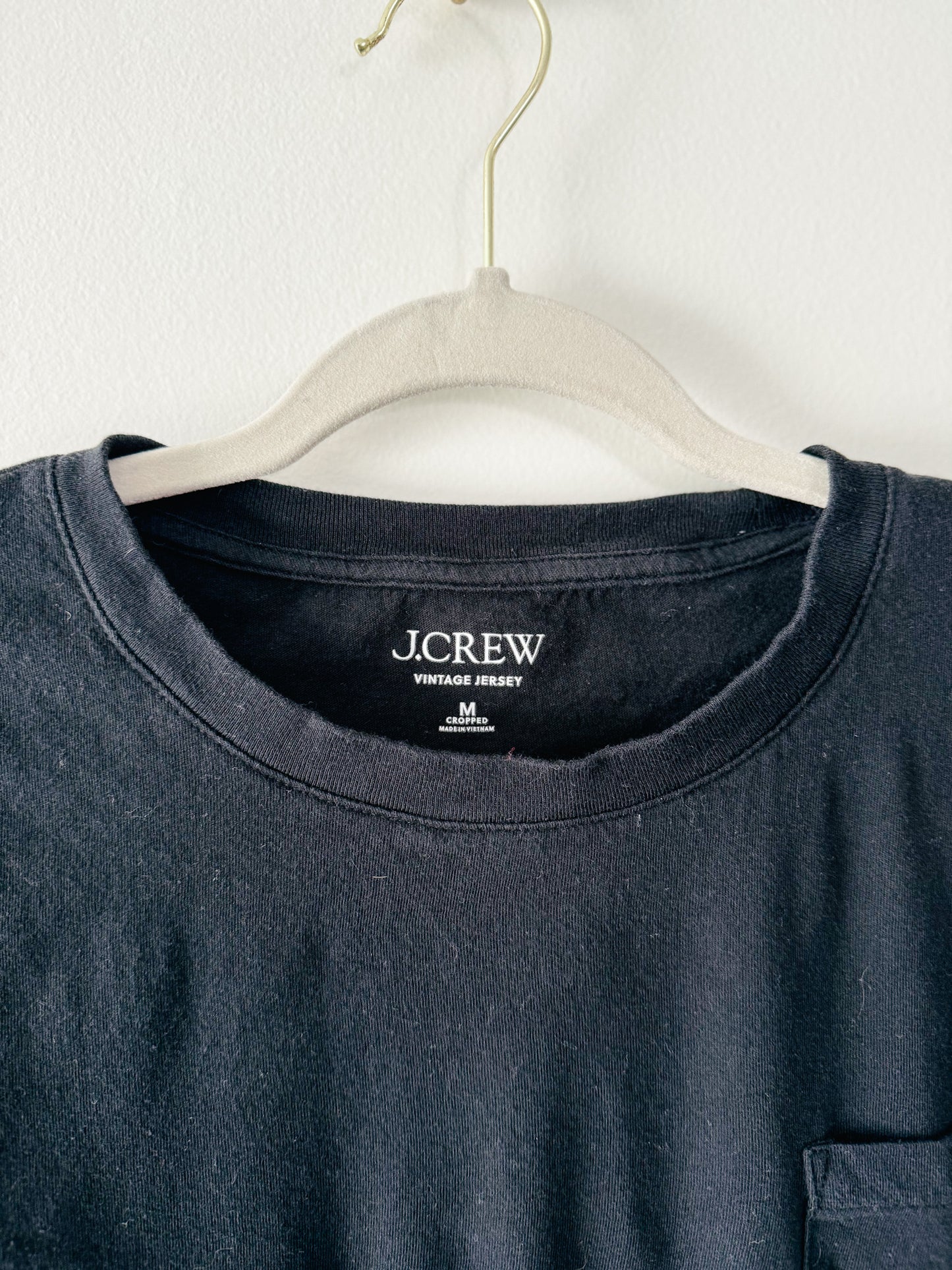 J. Crew Vintage Jersey Cropped Pocket T-Shirt