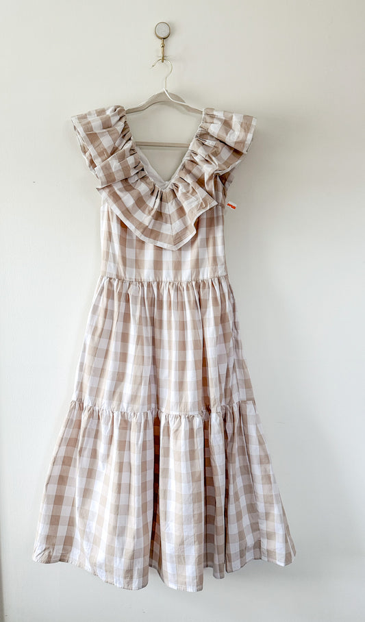 English Factory Check Midi Dress front