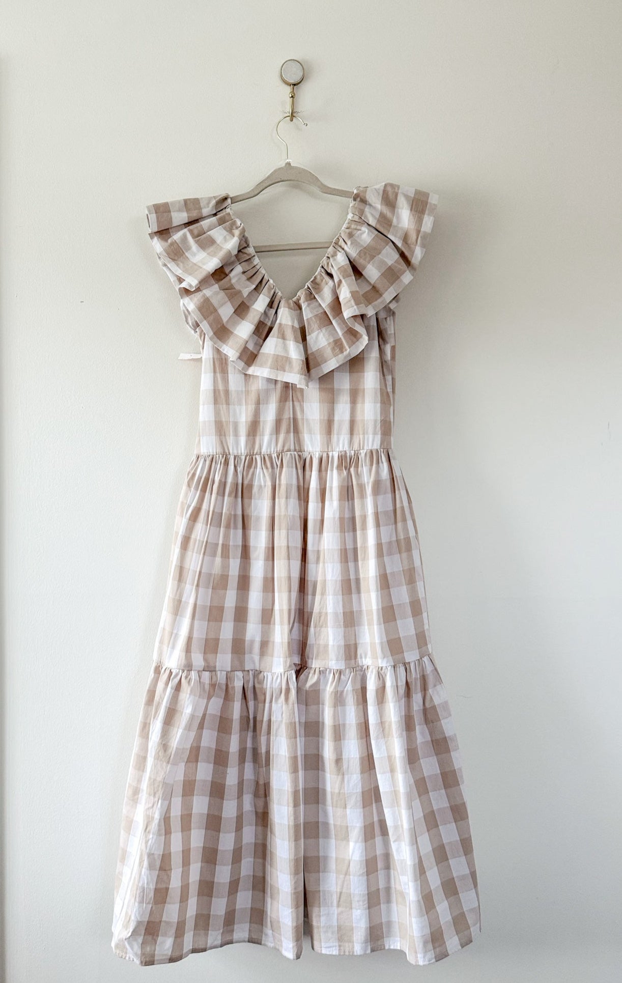 English Factory Check Midi Dress back