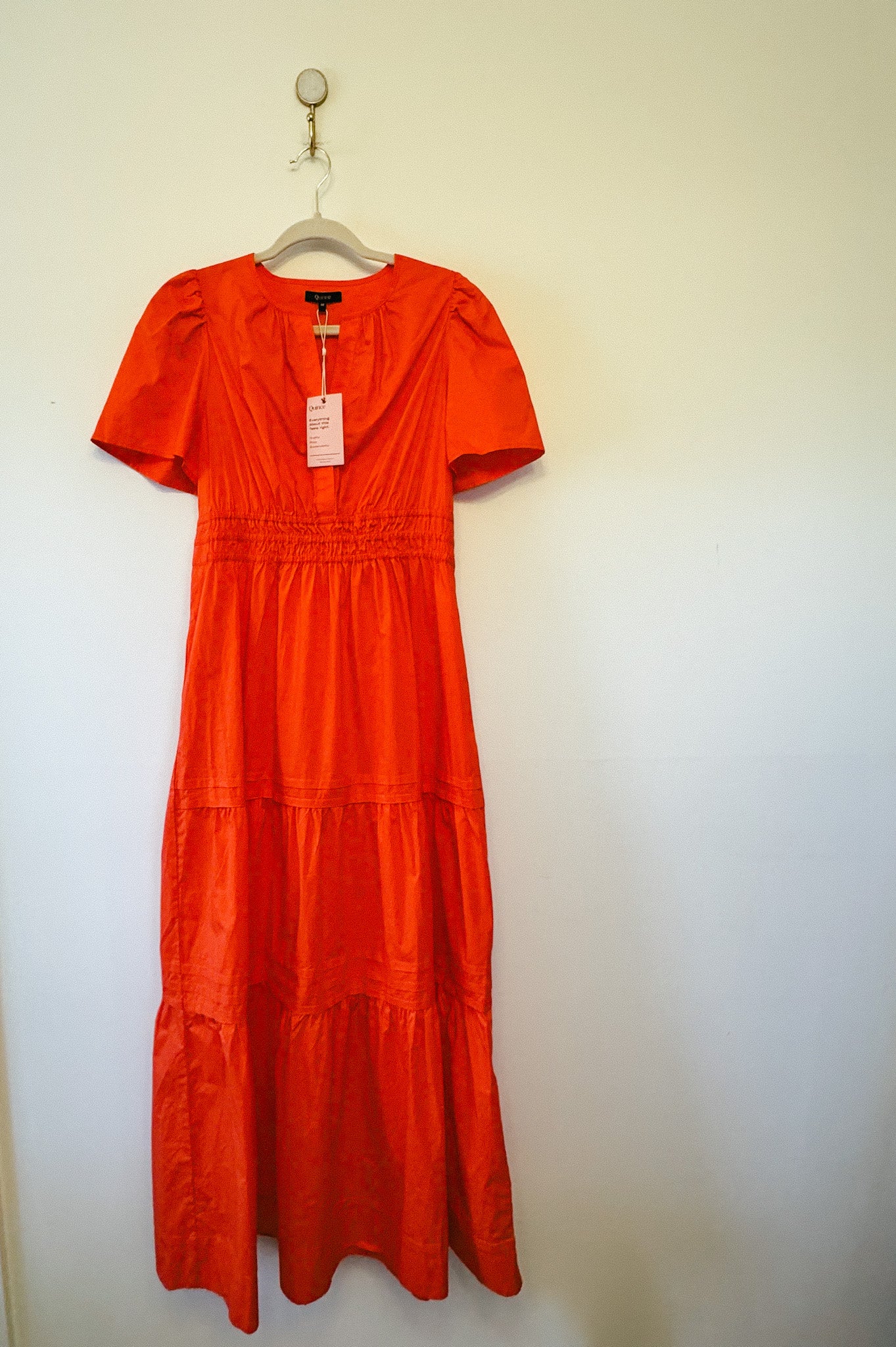 Quince 100% Organic Cotton Poplin Tiered Maxi Dress