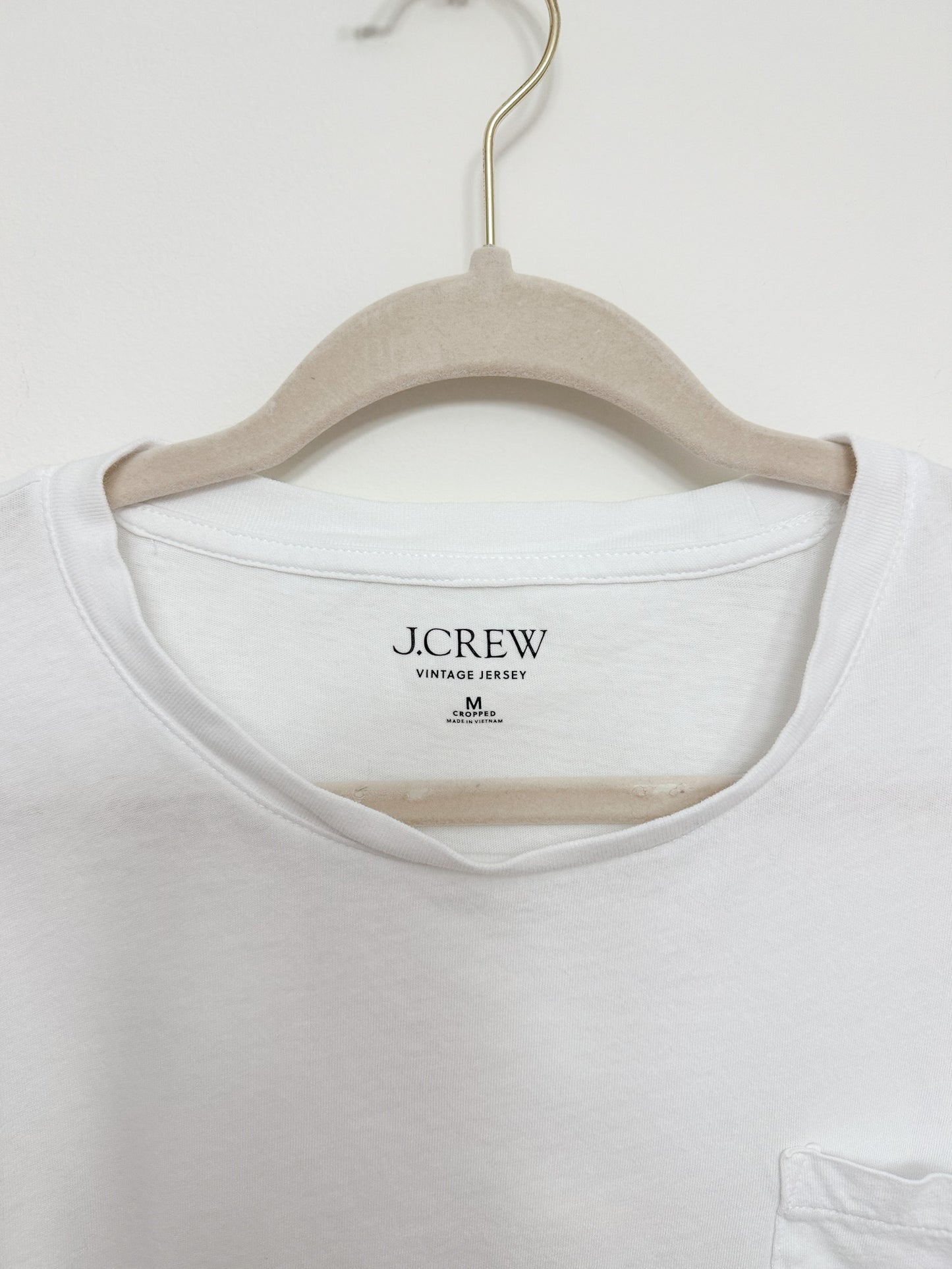 J. Crew Vintage Jersey Cropped Pocket T-Shirt