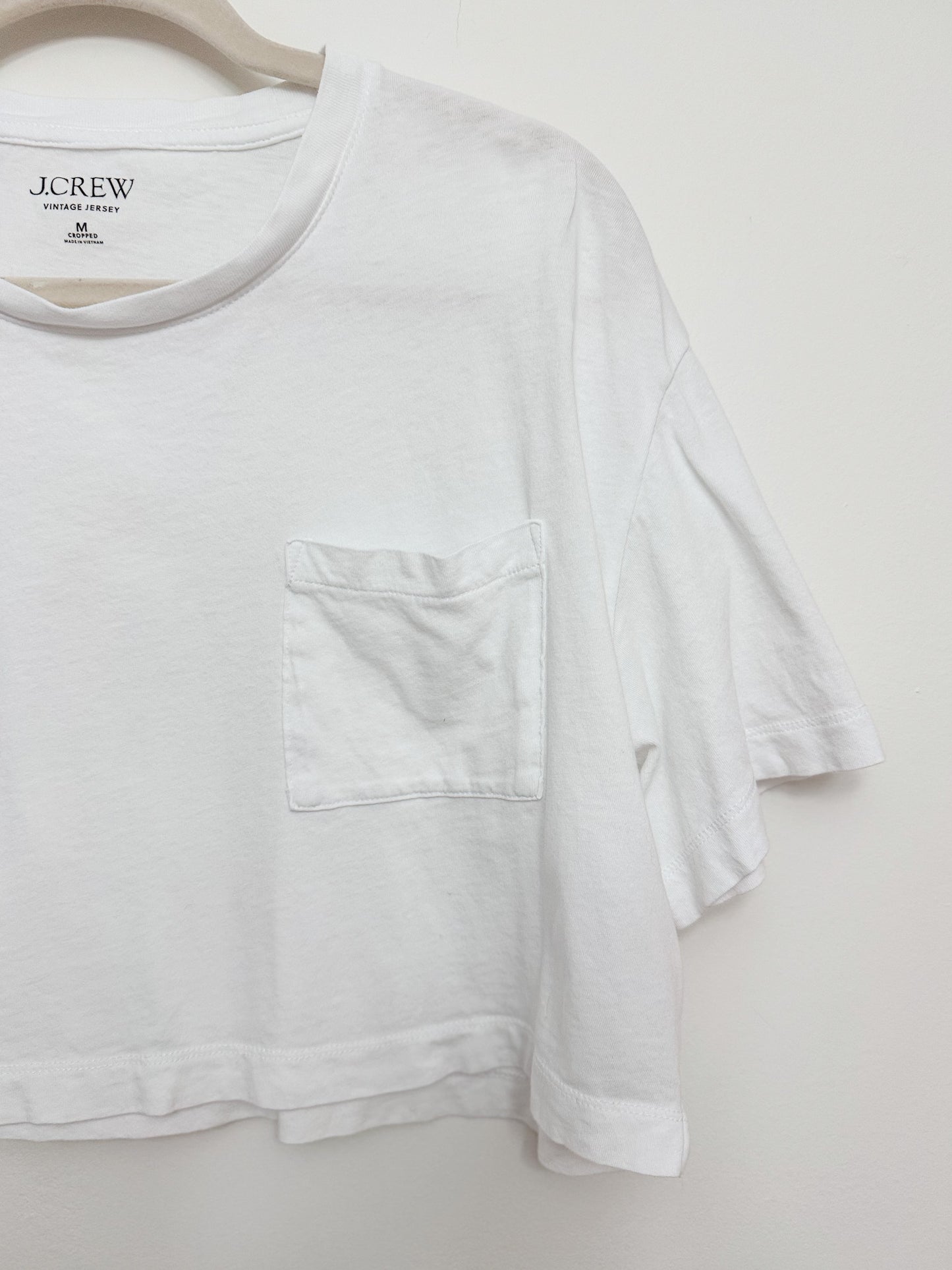 J. Crew Vintage Jersey Cropped Pocket T-Shirt