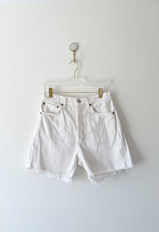 AGOLDE 90s Pinch Denim Shorts in White