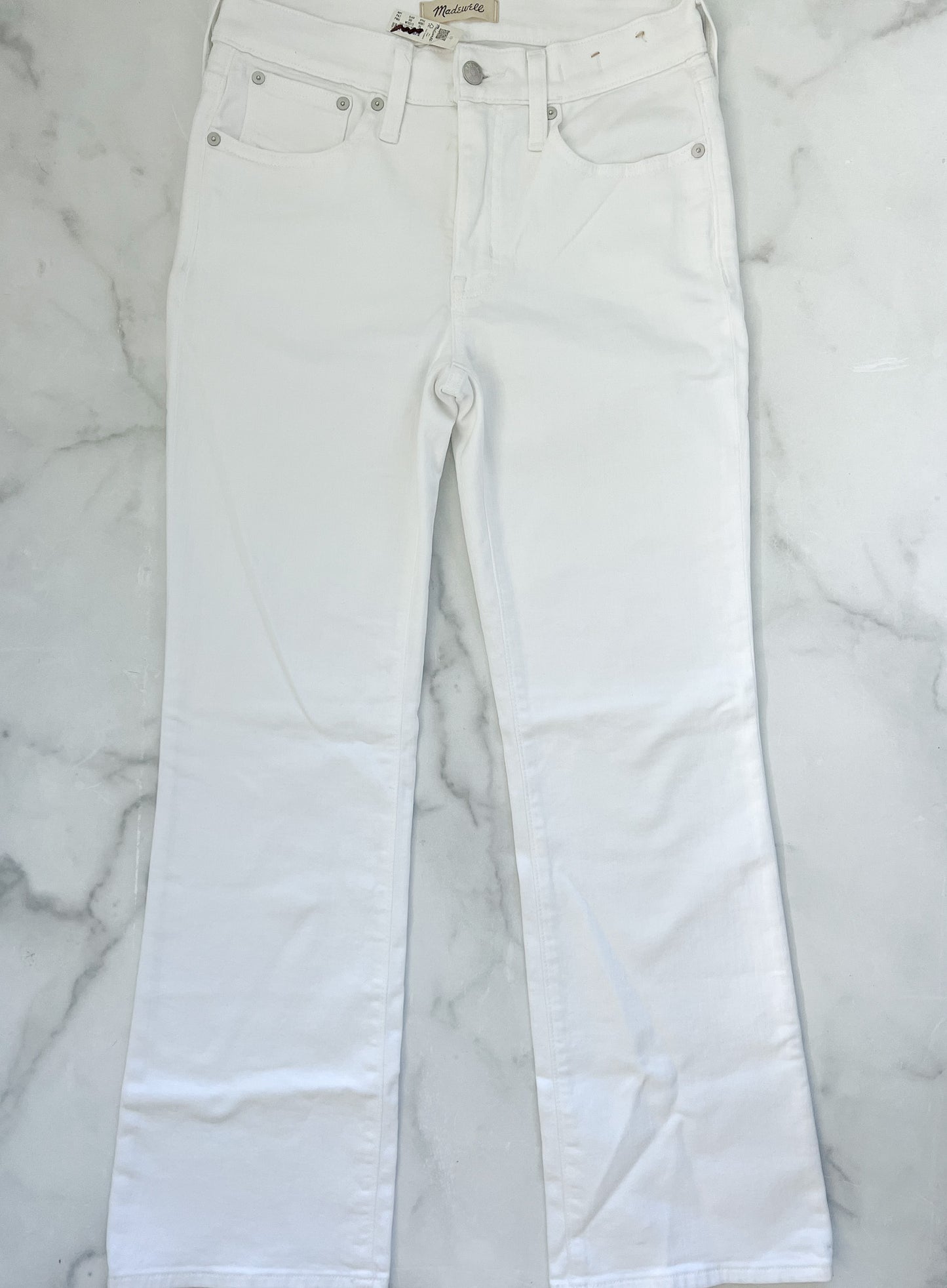 Madewell Kick Out Crop Jeans in Pure White