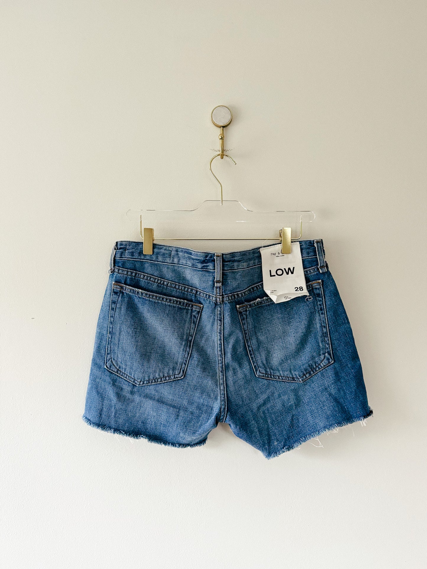 rag & bone Dre Low Rise Cutoff Denim Shorts