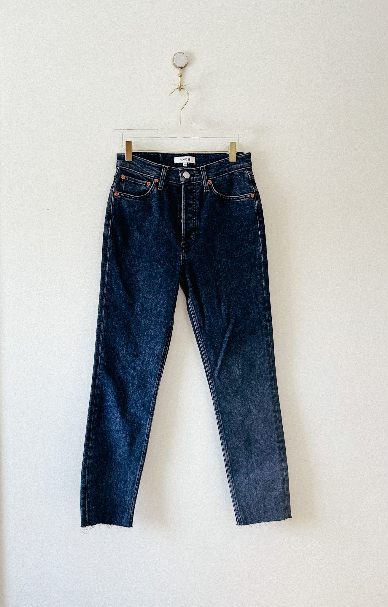 RE/DONE 90s High Rise Jeans in Stone Noir front view