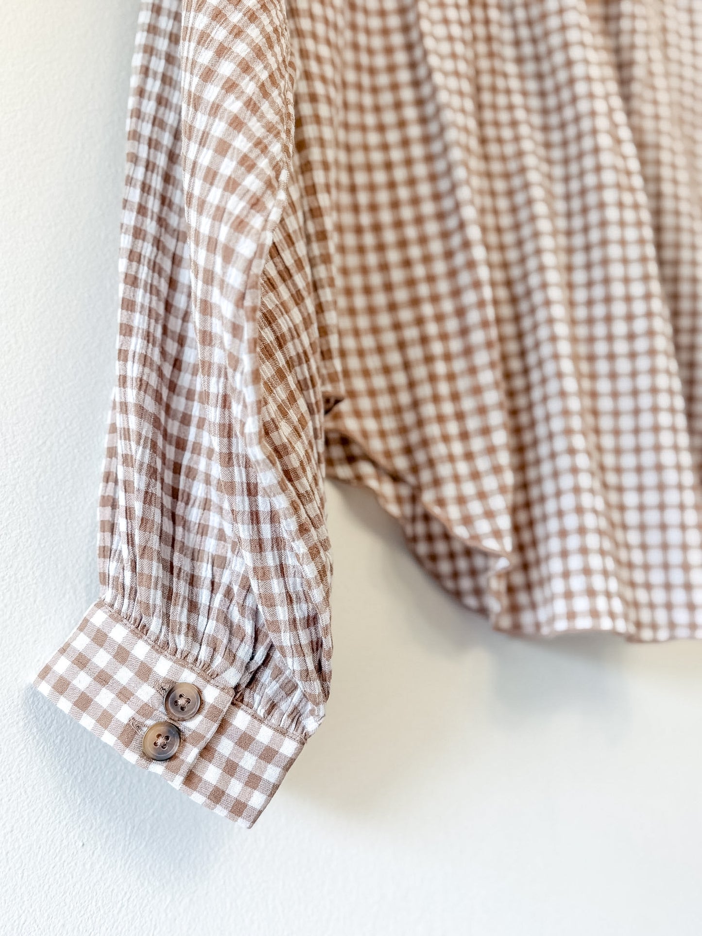 Pilcro Remy Ruffle Collar Button Down Shirt, Size Small